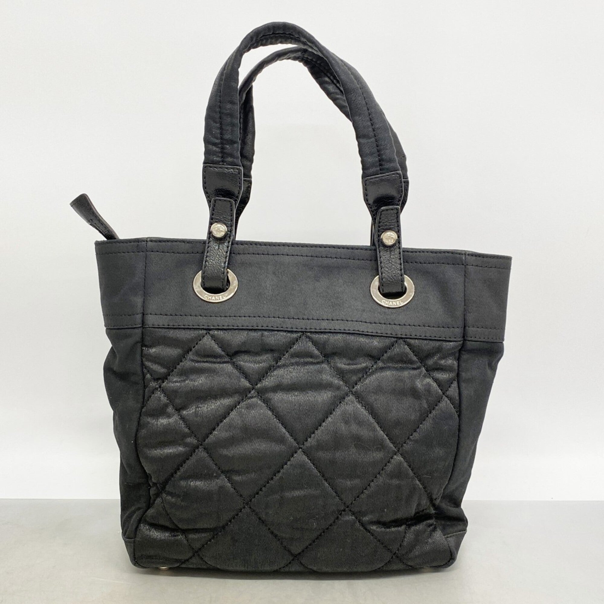 Chanel Black Canvas Tote Bag (Pre-Owned)