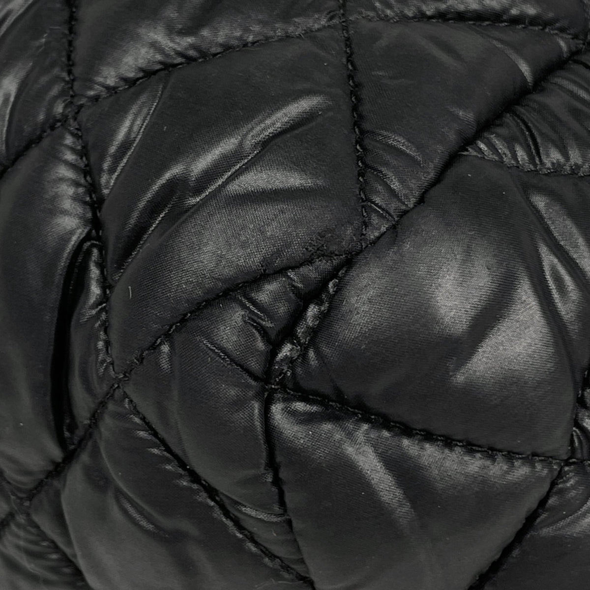 Chanel Black Nylon Leather Handbag (Pre-Owned)