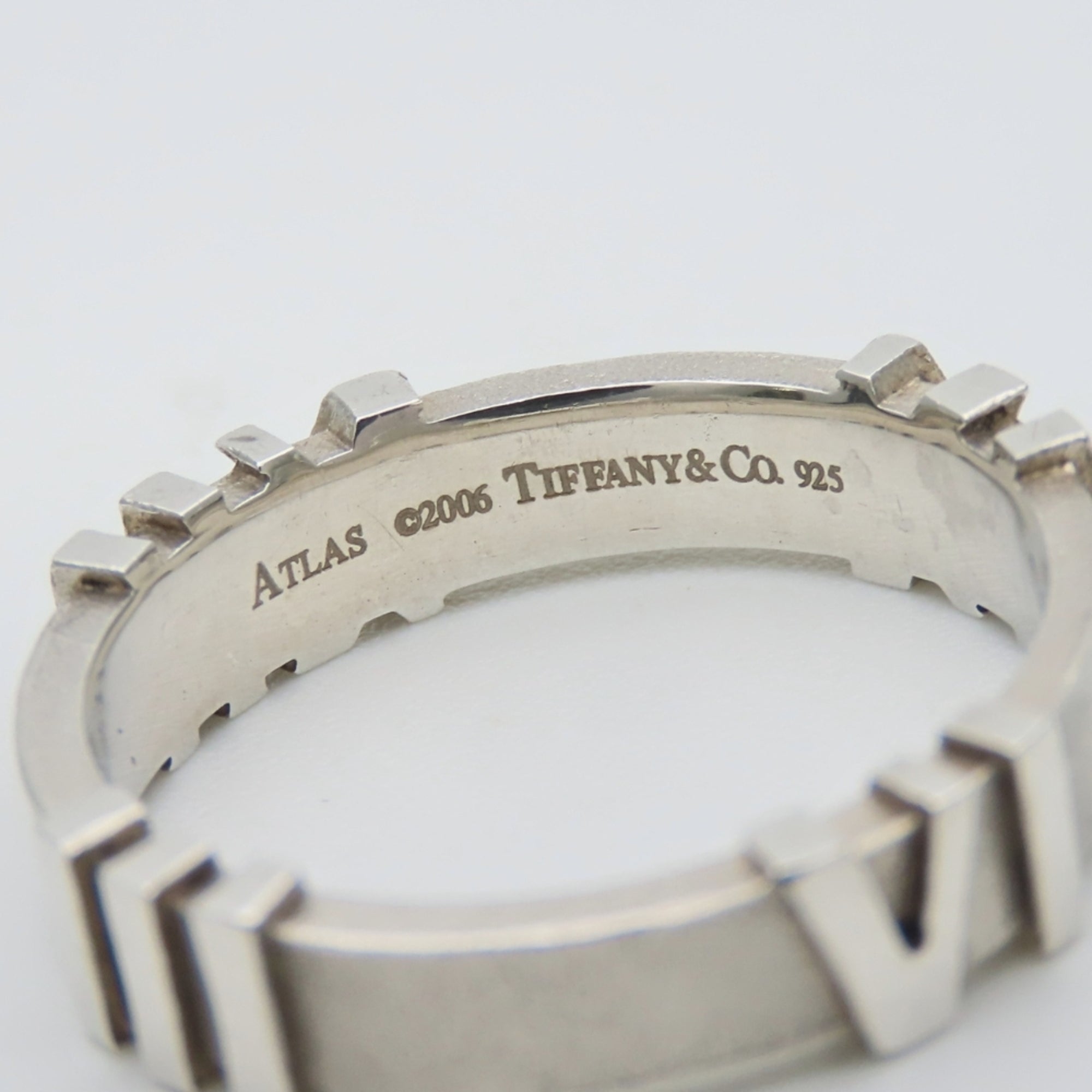 Tiffany Atlas Silver Silver 925 Band Ring (Pre-Owned)