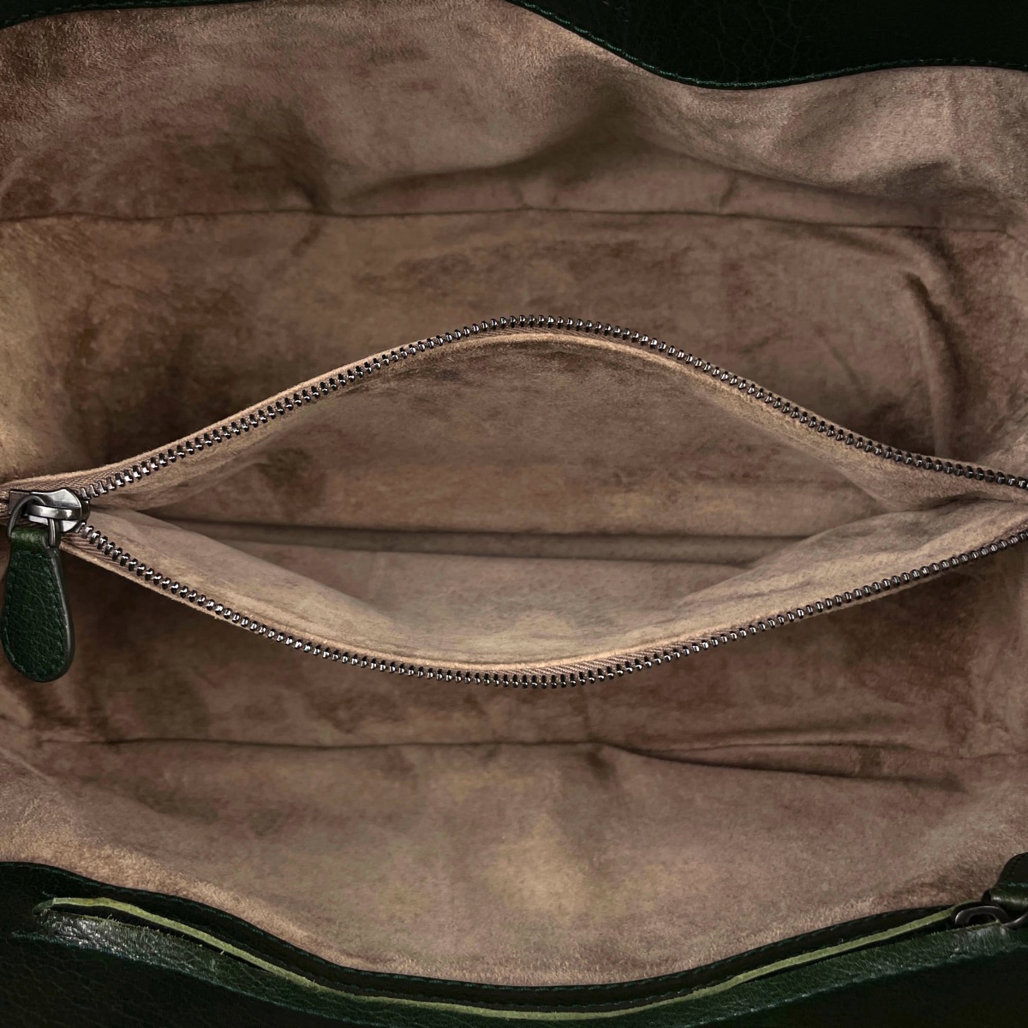 Bottega Veneta Intrecciato Green Leather Handbag (Pre-Owned)