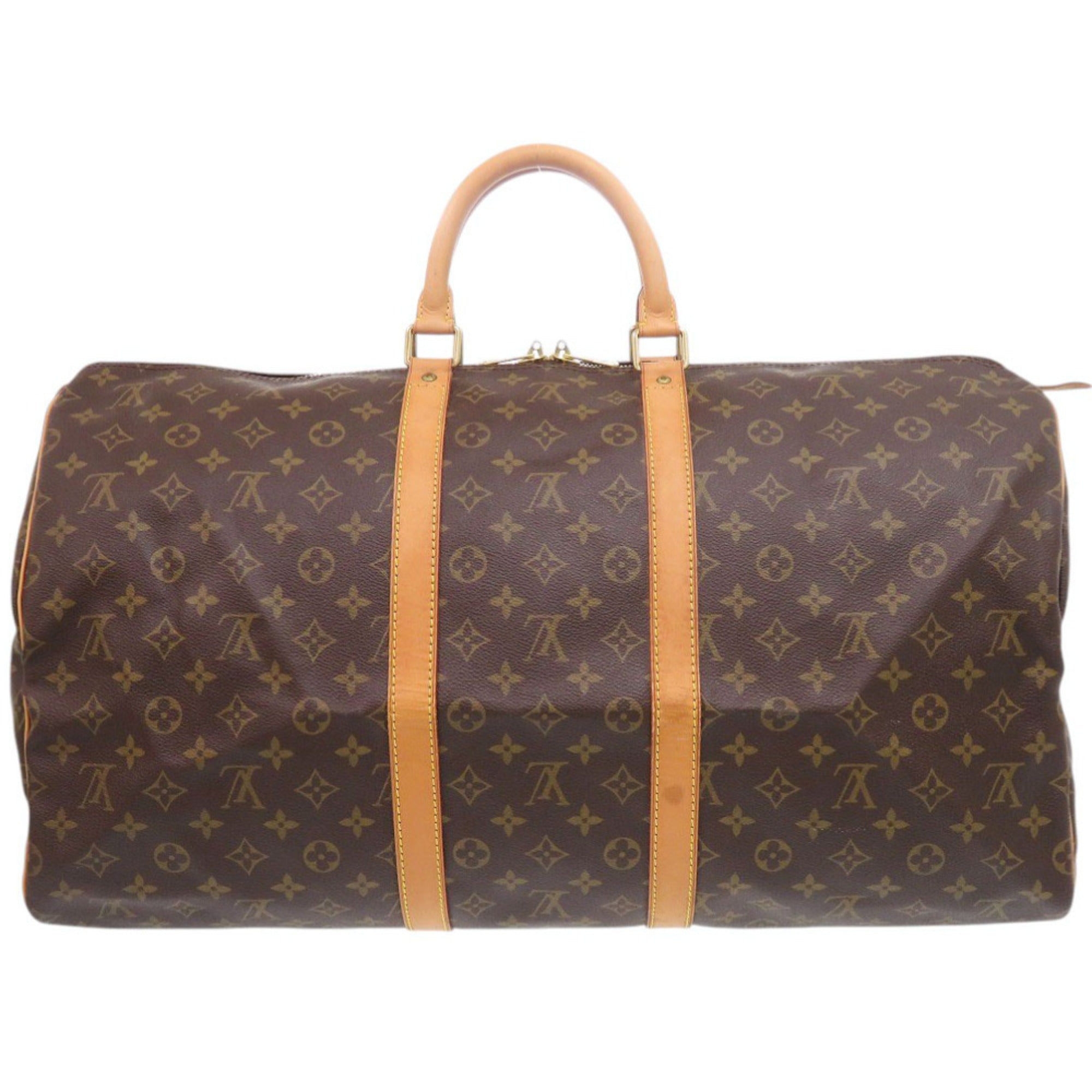 Louis Vuitton Brown Monogram Canvas Boston Bag (Pre-Owned)