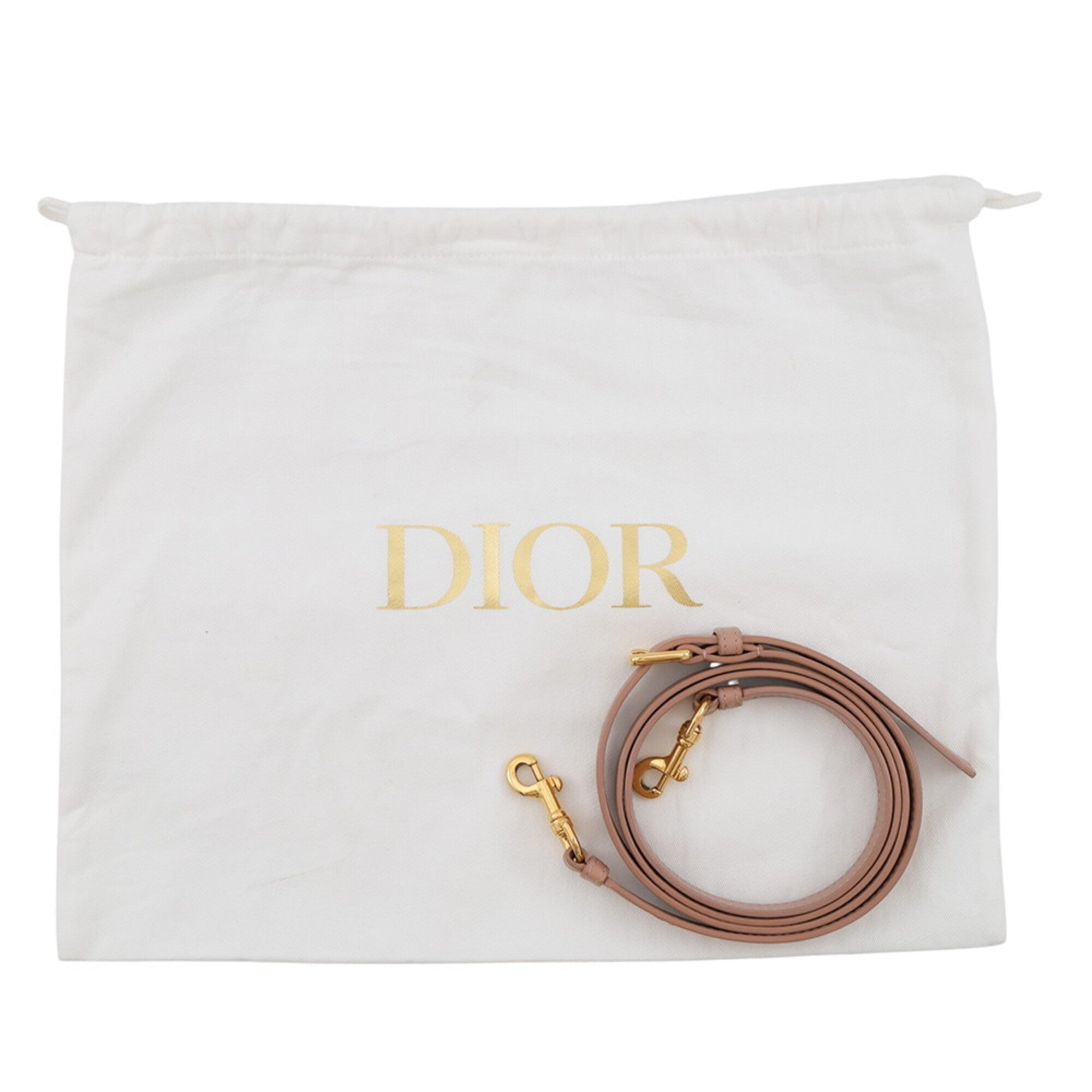Christian Dior Gold Leather Handbag Shoulder Bag (Pre-Owned)