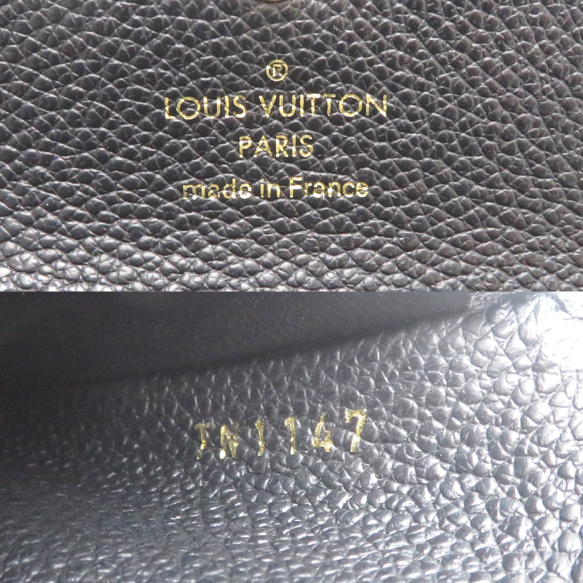 Louis Vuitton Black Noir Monogram Empreinte Wallet (Tri-Fold) (Pre-Owned)