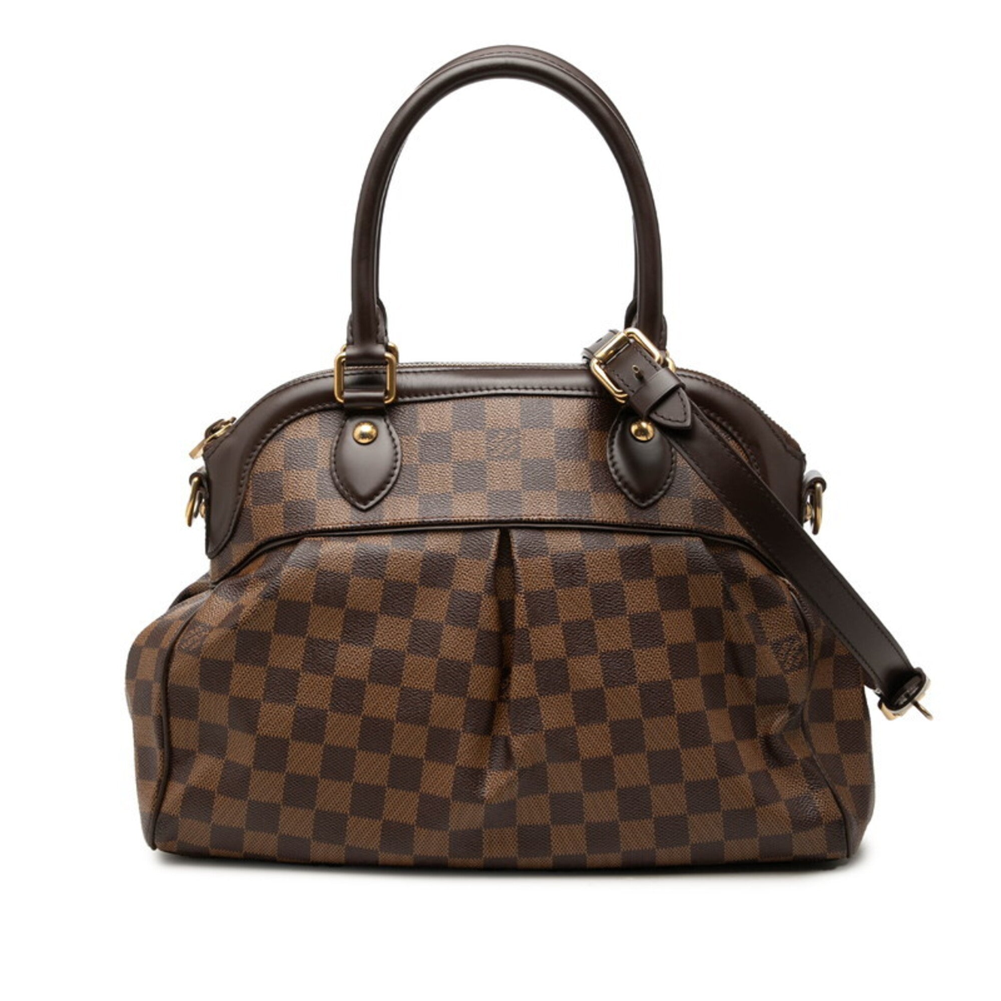 Louis Vuitton Damier Brown Pvc Leather Handbag Shoulder Bag (Pre-Owned)