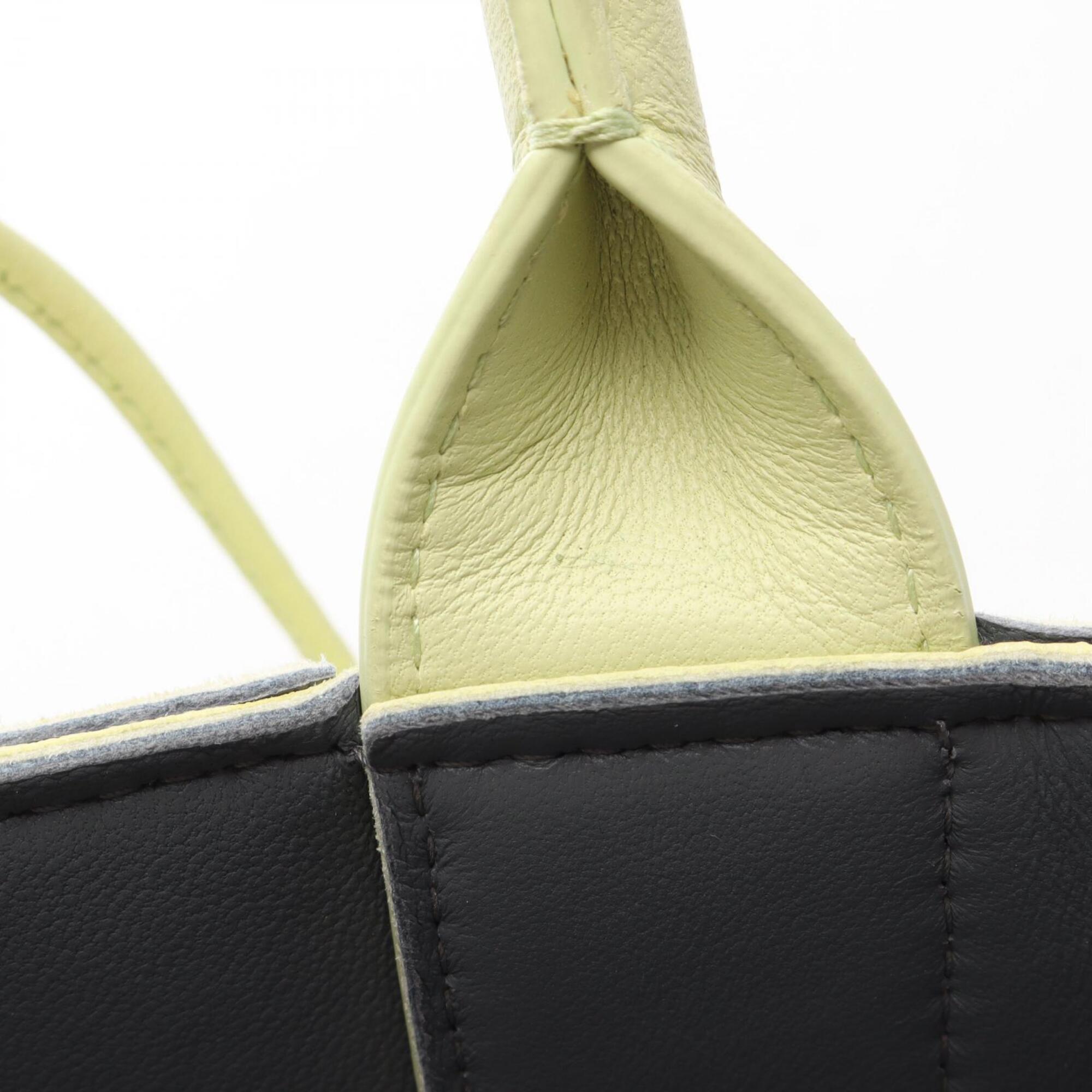 Bottega Veneta Yellow Leather Handbag Tote Bag (Pre-Owned)