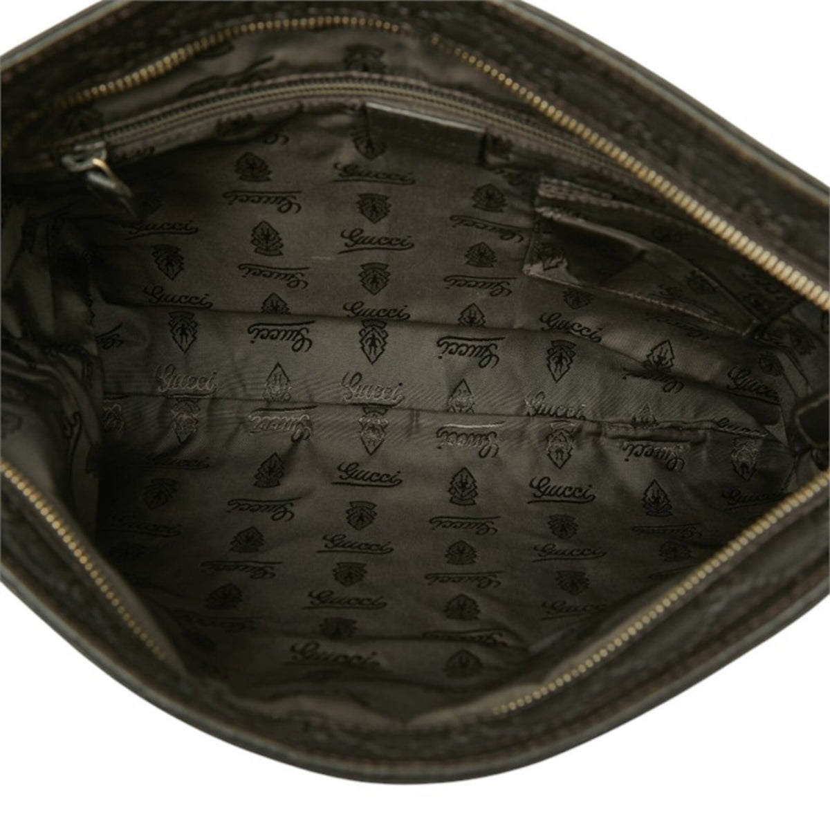 Gucci Dark Brown Pvc Leather Shoulder Bag (Pre-Owned)