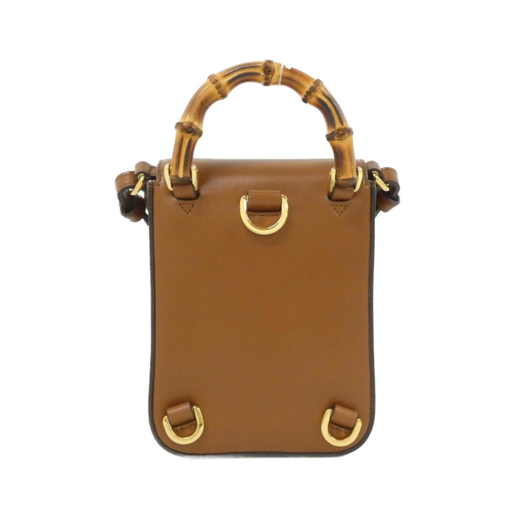 Gucci Brown Leather Handbag (Pre-Owned)