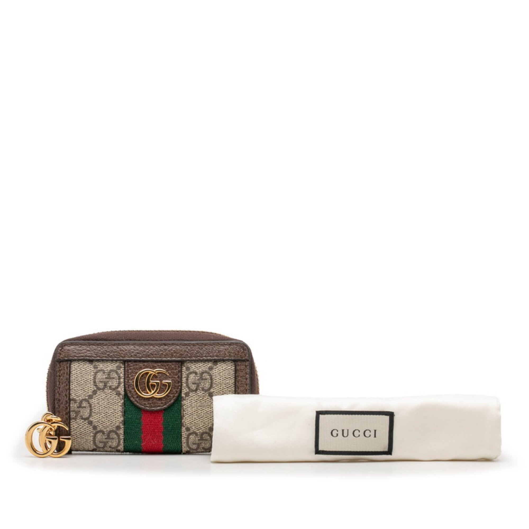 Gucci Beige Brown Pvc Leather Coin Purse/Coin Case (Pre-Owned)