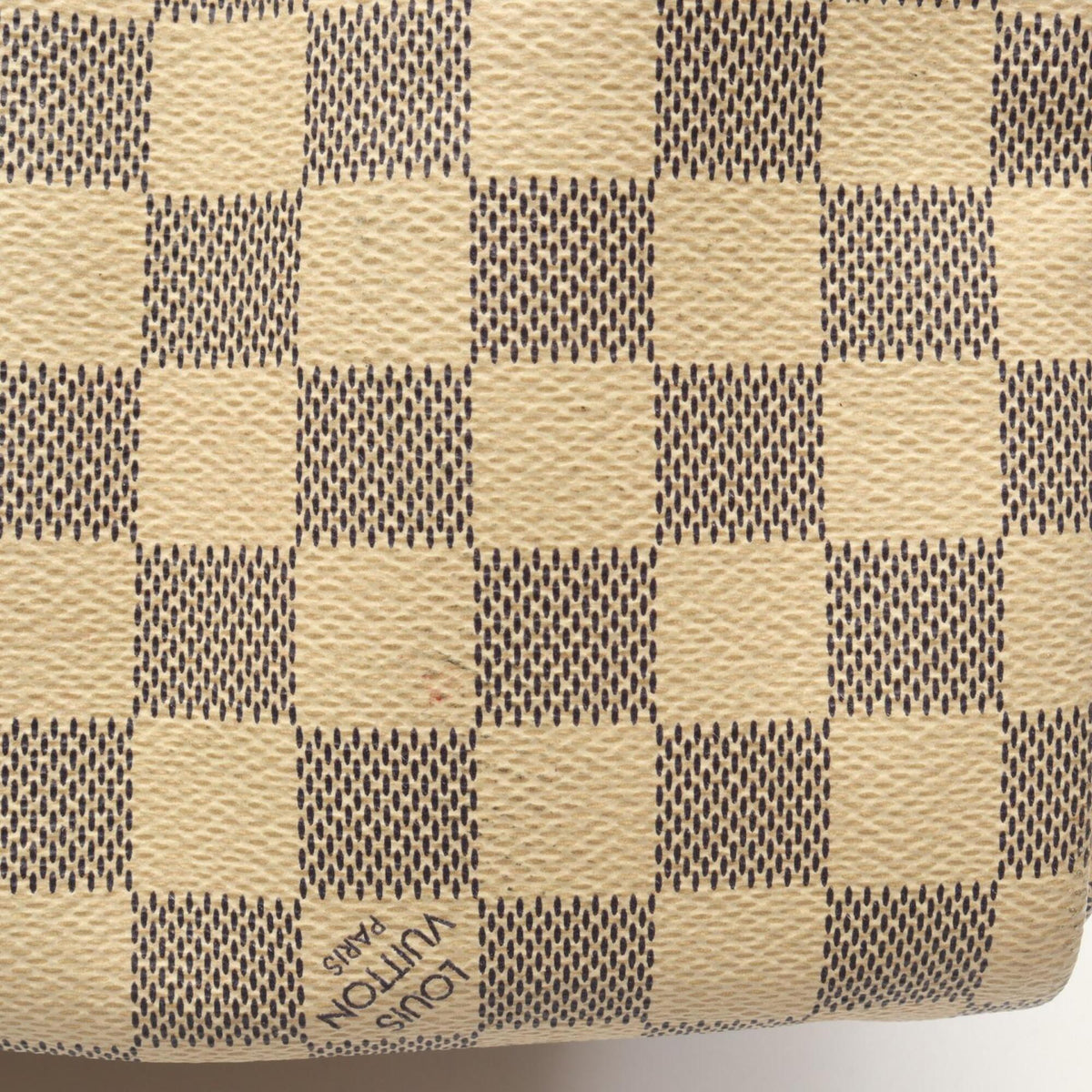 Louis Vuitton White Damier Azur Coated Canvas Leather Handbag (Pre-Owned)