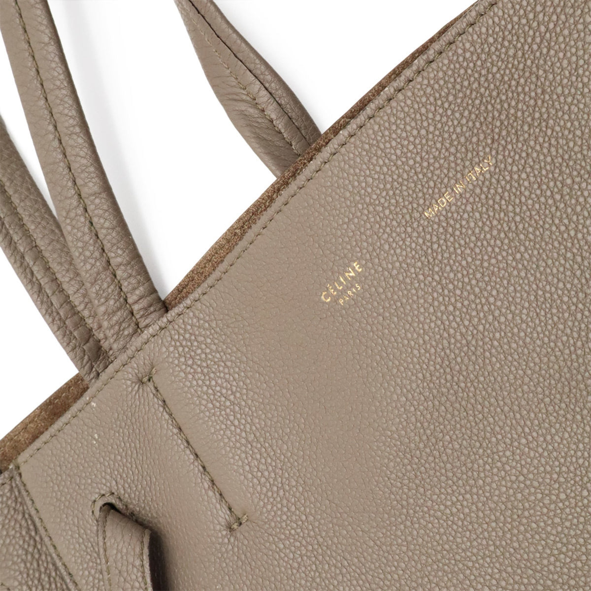Celine Grayish Leather Shoulder Bag Tote Bag (Pre-Owned)