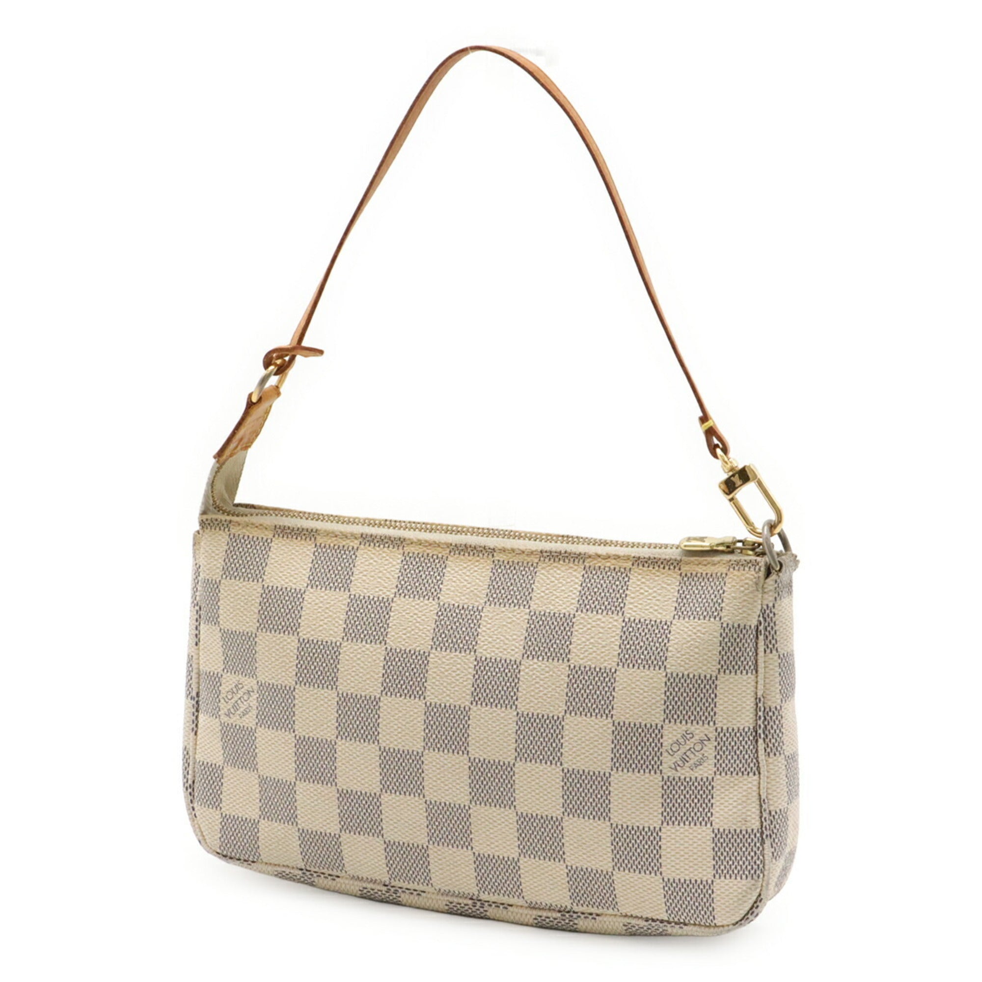 Louis Vuitton Damier Azur Ivory Pvc Handbag Pochette Pouch (Pre-Owned)