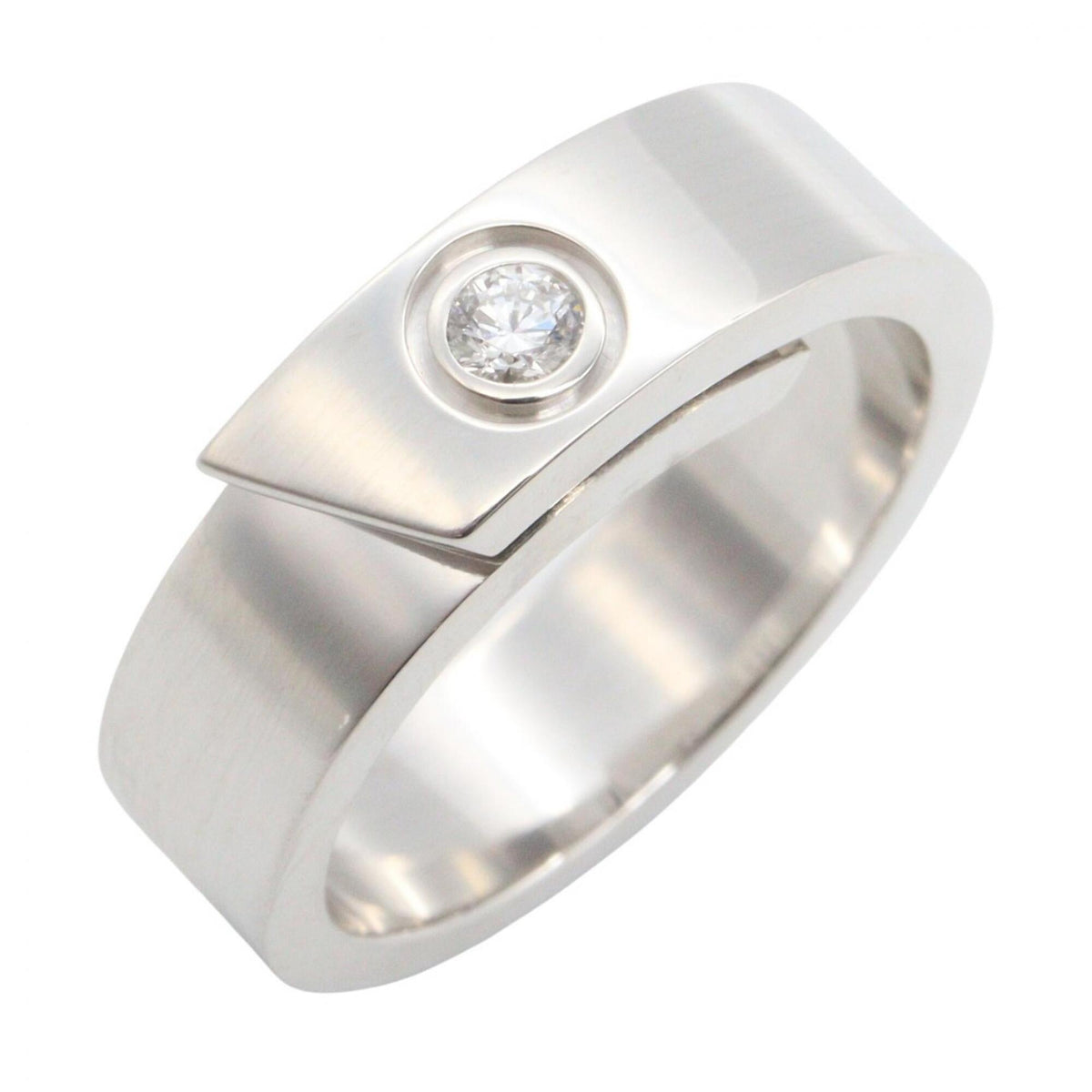 Cartier Clear White White Gold (18K) Anniversary Ring (Pre-Owned)