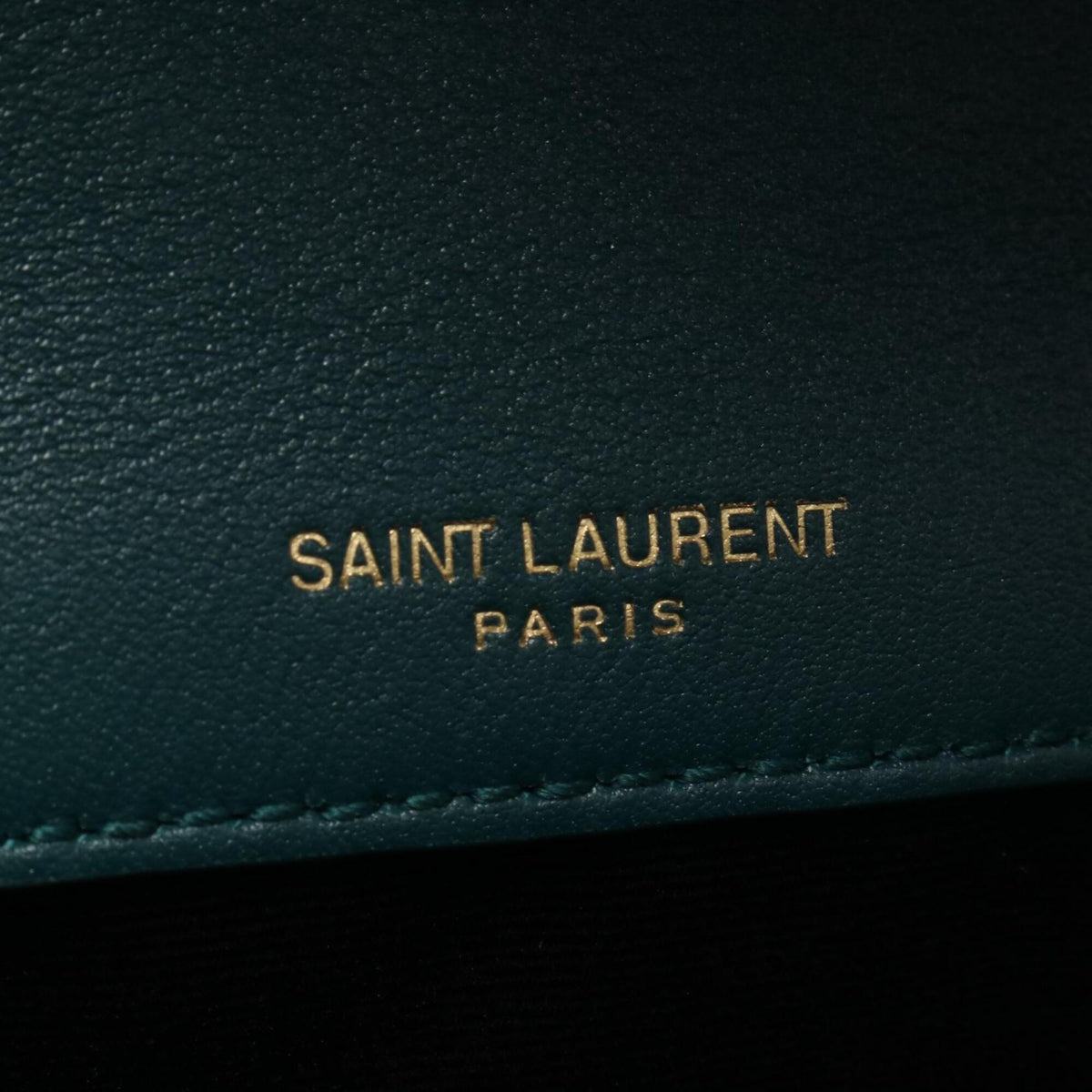 Saint Laurent Green Fabric Handbag Shoulder Bag (Pre-Owned)