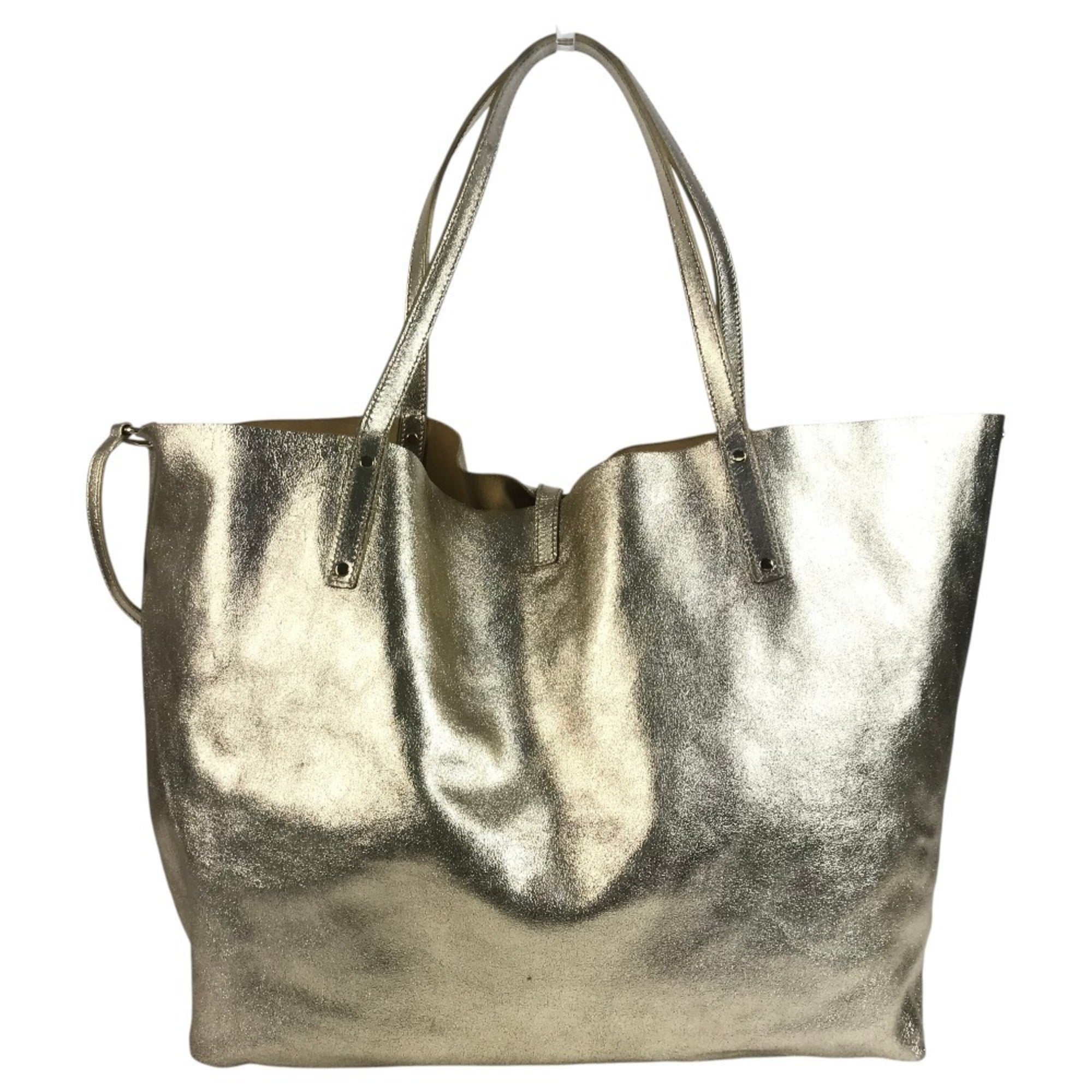 Tiffany Gold Leather Handbag Pouch Shoulder Bag Tote Bag (Pre-Owned)