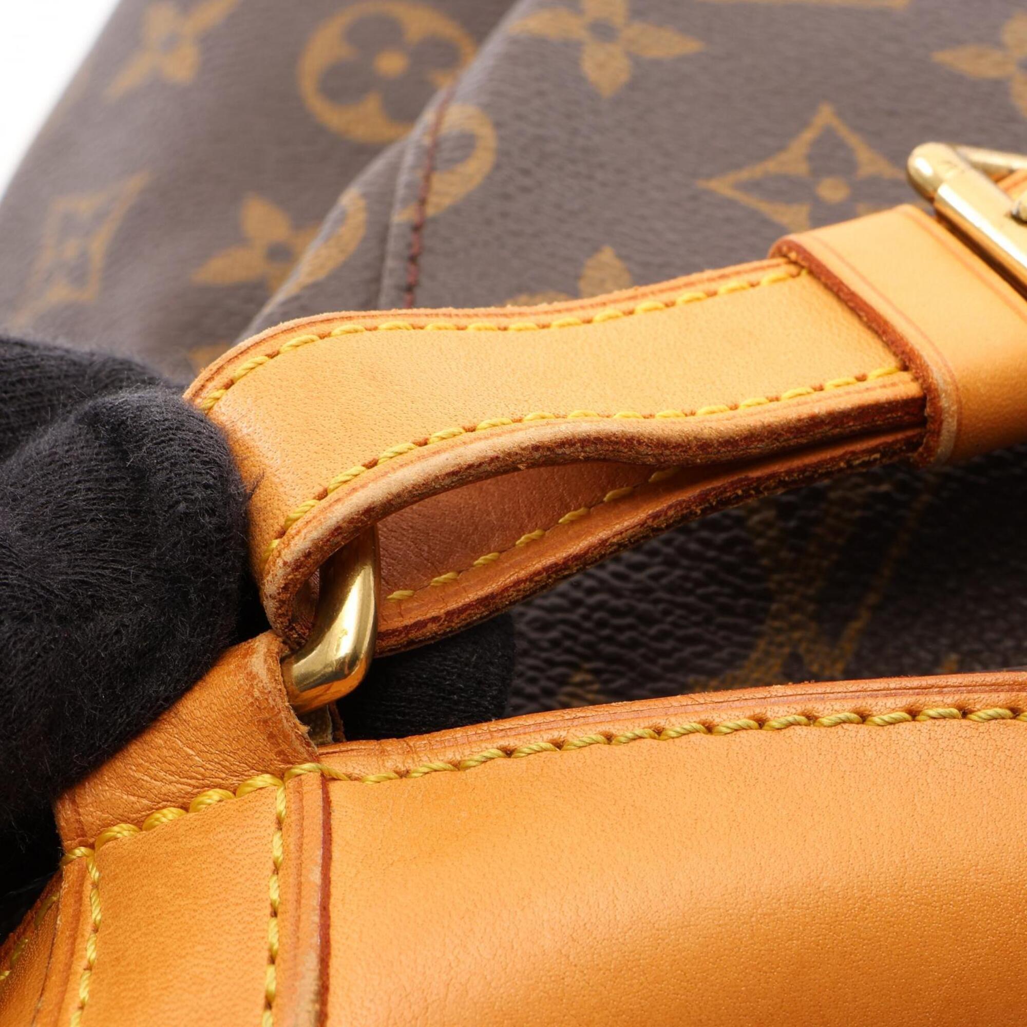 Louis Vuitton Monogram Brown Coated Canvas Leather Backpack (Pre-Owned)
