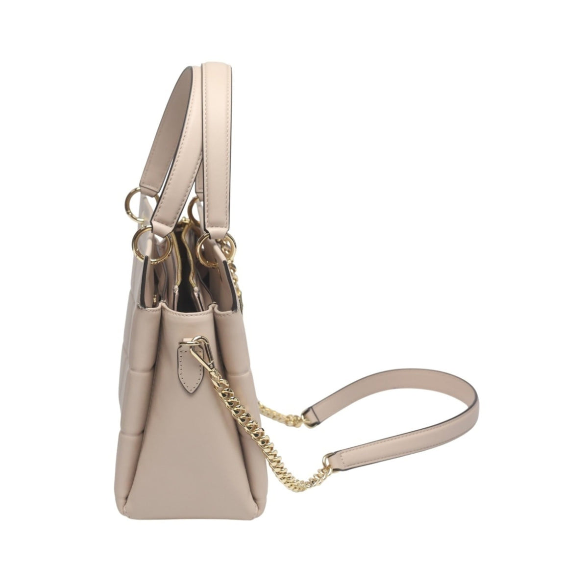 Michael Kors Pink Beige Leather Handbag Shoulder Bag (Pre-Owned)