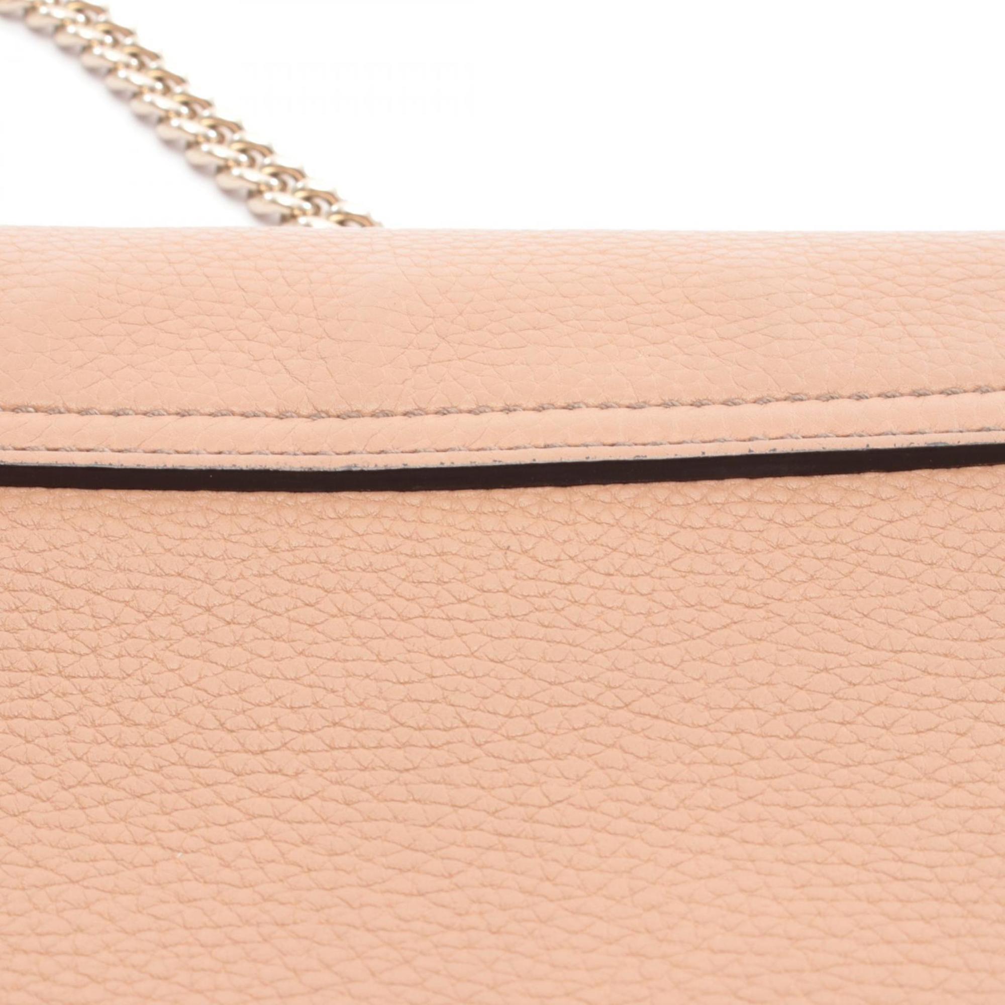 Gucci Pink Leather Handbag Shoulder Bag (Pre-Owned)