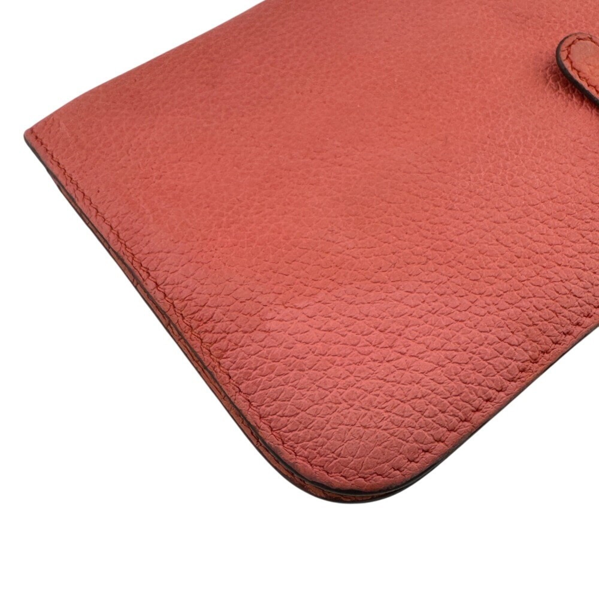 Hermes Dogon Pink Leather Long Wallet (Bi-Fold) (Pre-Owned)