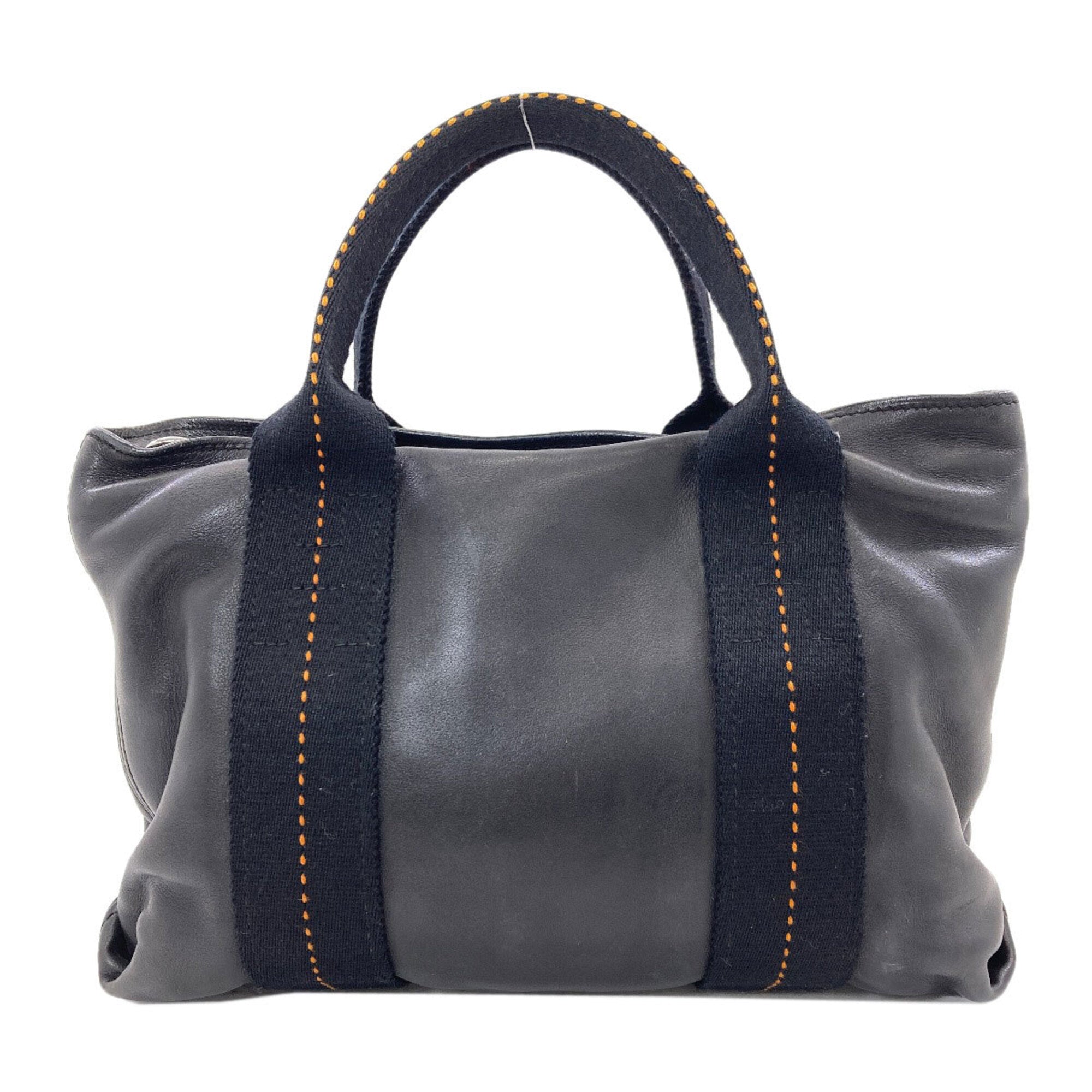 Hermes Black Leather Handbag (Pre-Owned)
