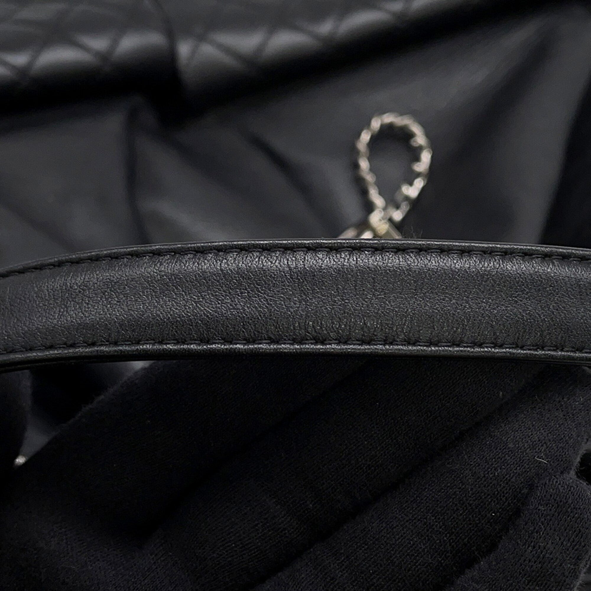 Chanel Matelasse Black Leather Backpack (Pre-Owned)
