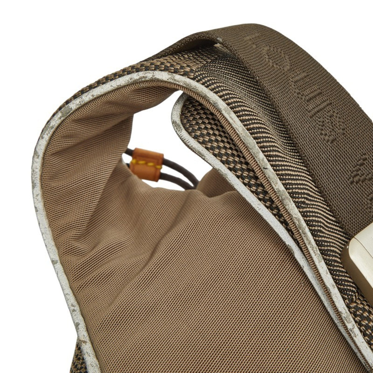 Louis Vuitton Beige Brown Canvas Leather Sling Bag (Pre-Owned)