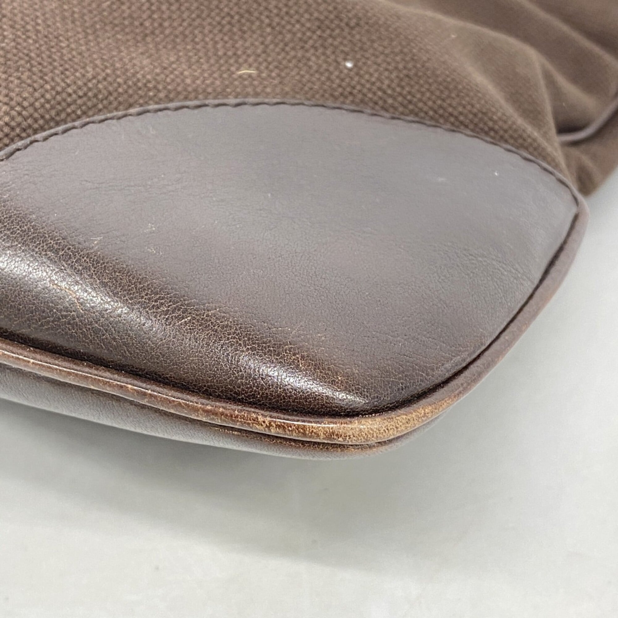 Gucci Brown Canvas Shoulder Bag (Pre-Owned)