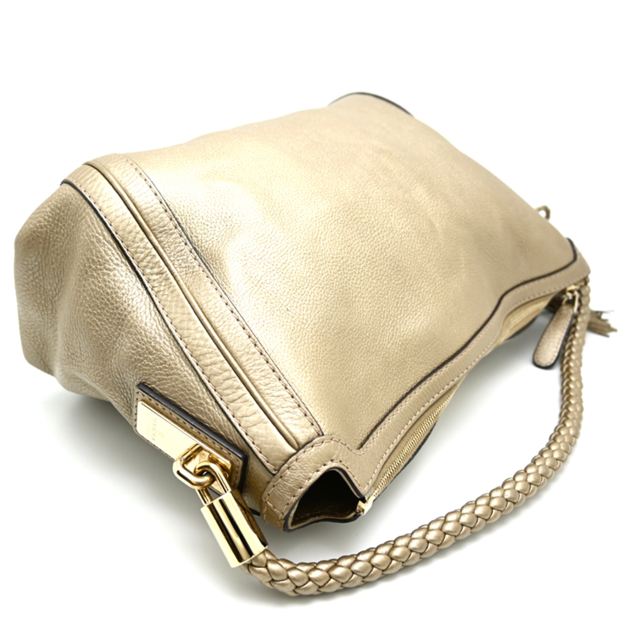 Gucci Gold Leather Shoulder Bag (Pre-Owned)