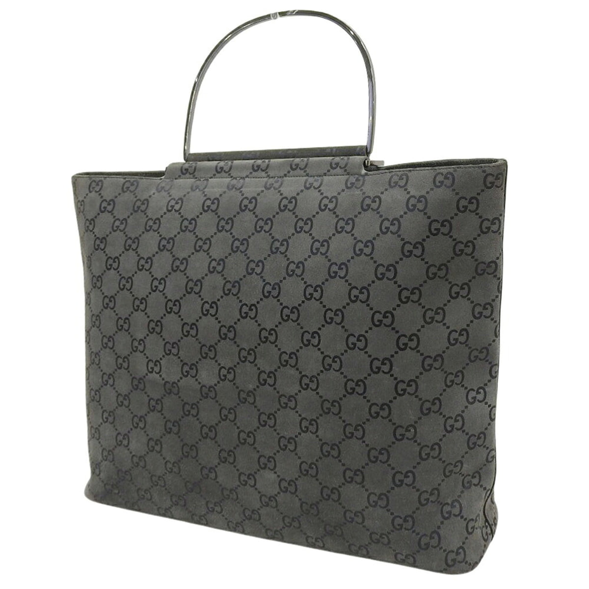 Gucci Gray Suede Handbag (Pre-Owned)
