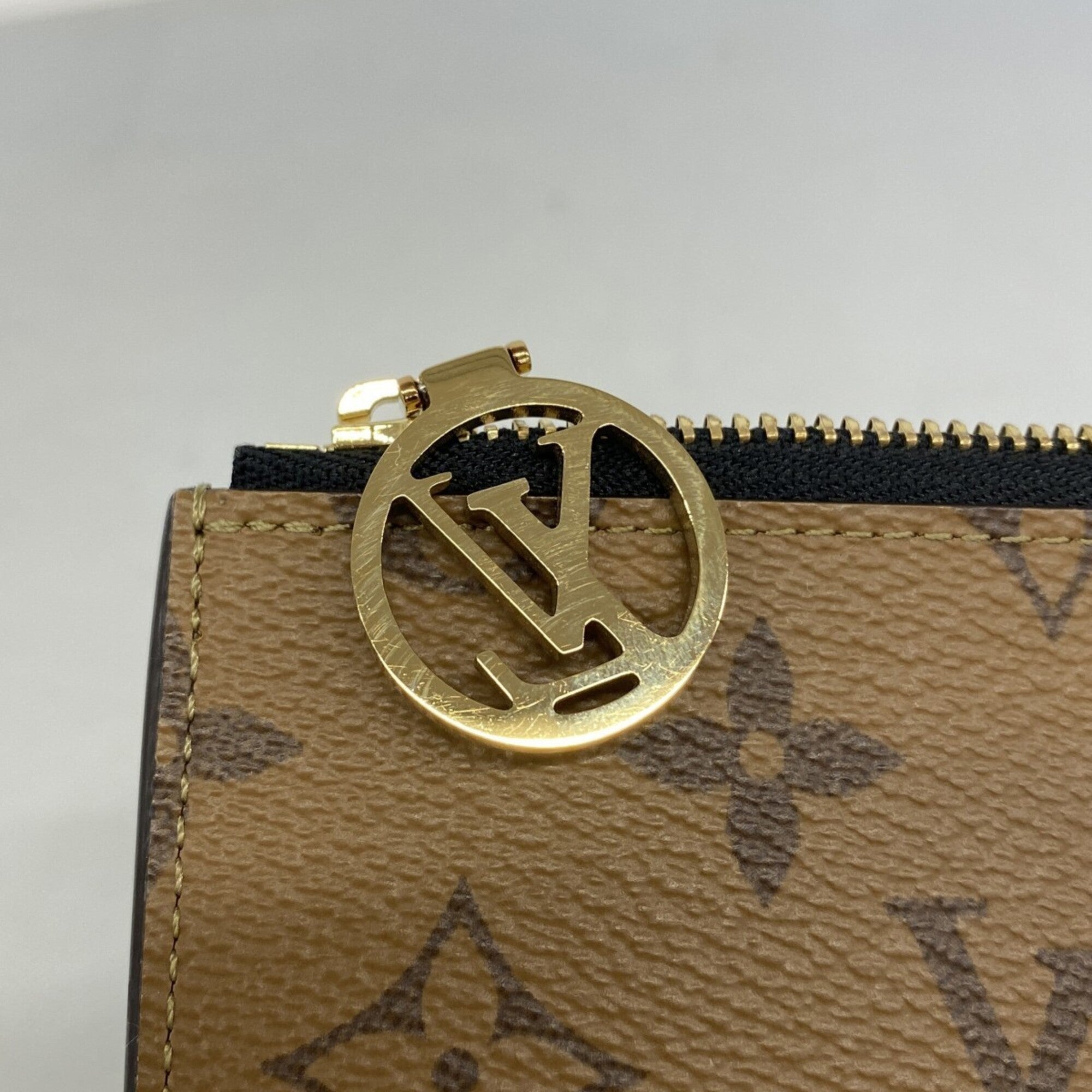 Louis Vuitton Black Brown Coin Purse/Coin Case (Pre-Owned)