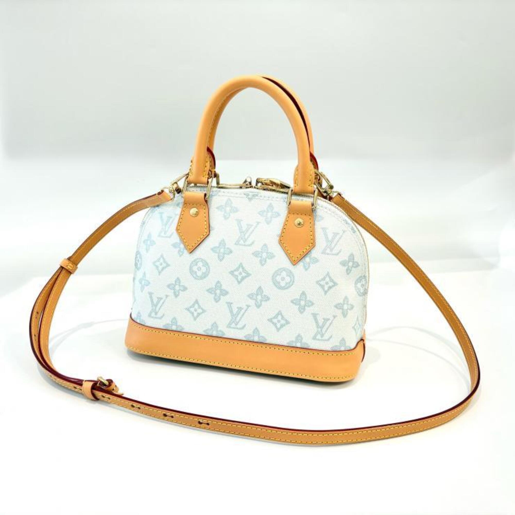Louis Vuitton Blue Brown Handbag (Pre-Owned)