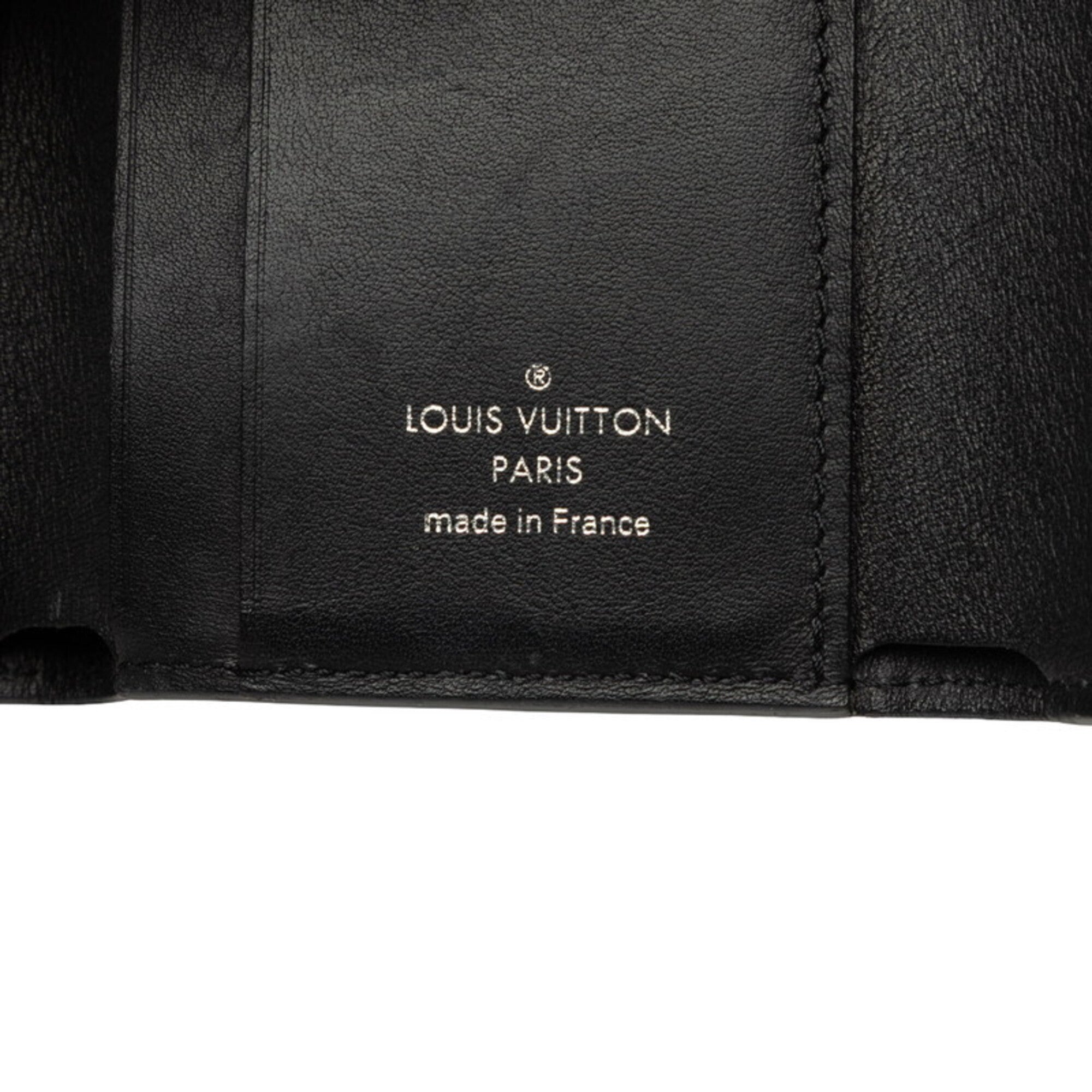 Louis Vuitton Black Noir Leather Wallet (Tri-Fold) (Pre-Owned)