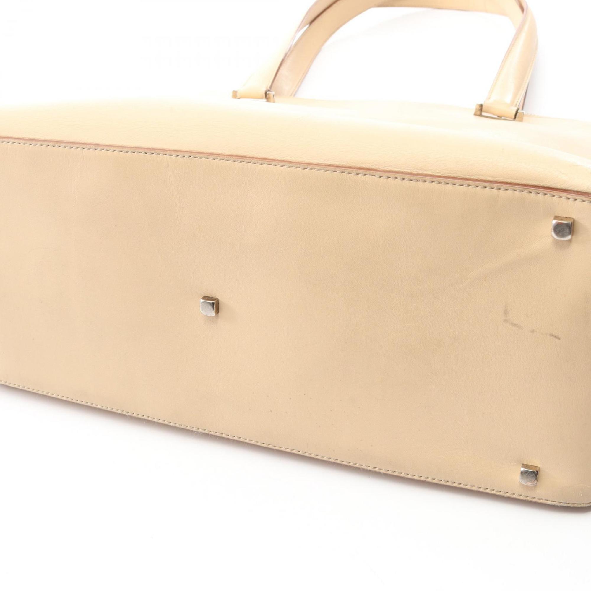 Salvatore Ferragamo Beige Leather Tote Bag (Pre-Owned)