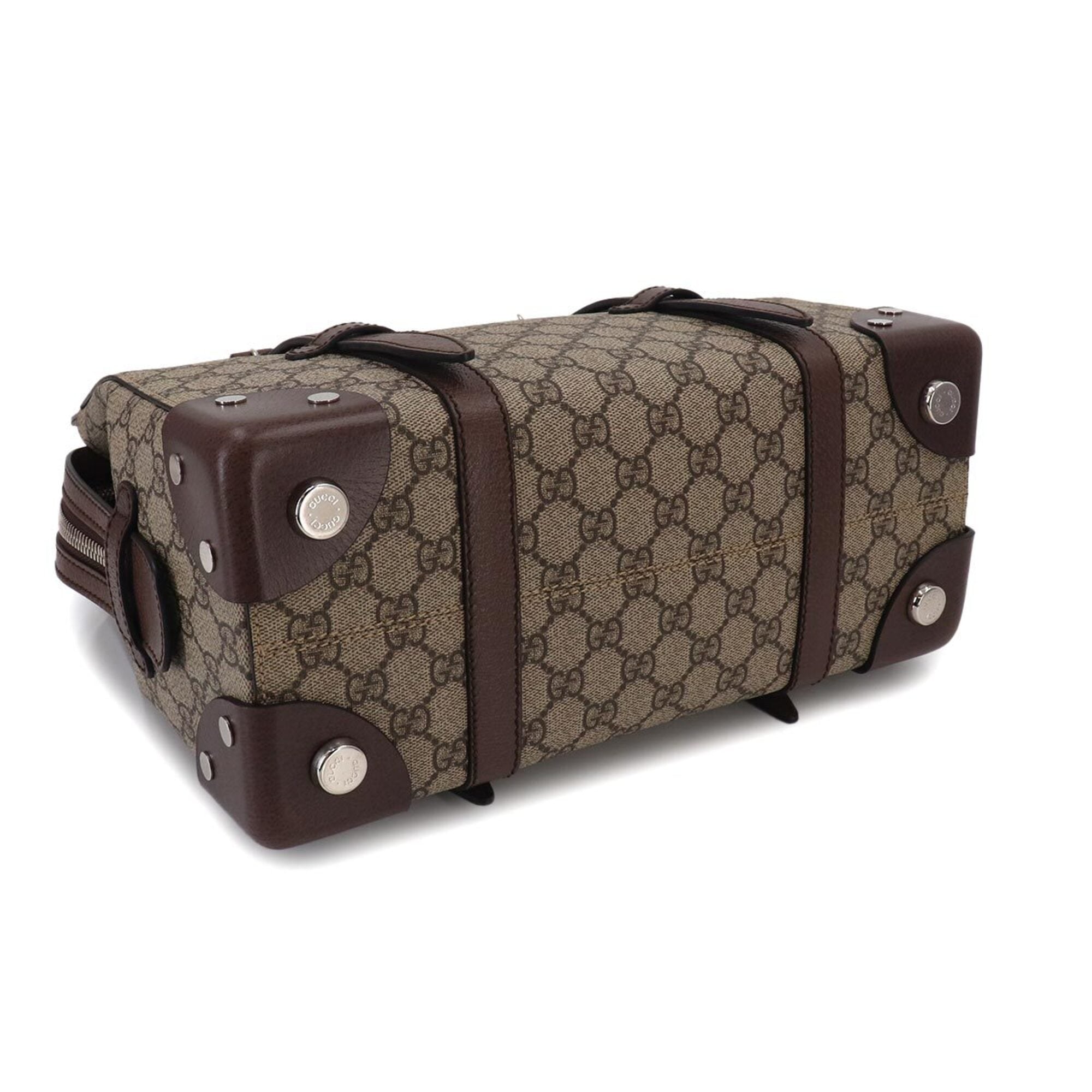 Gucci Beige Brown Gg Supreme Leather Handbag Tote Bag (Pre-Owned)