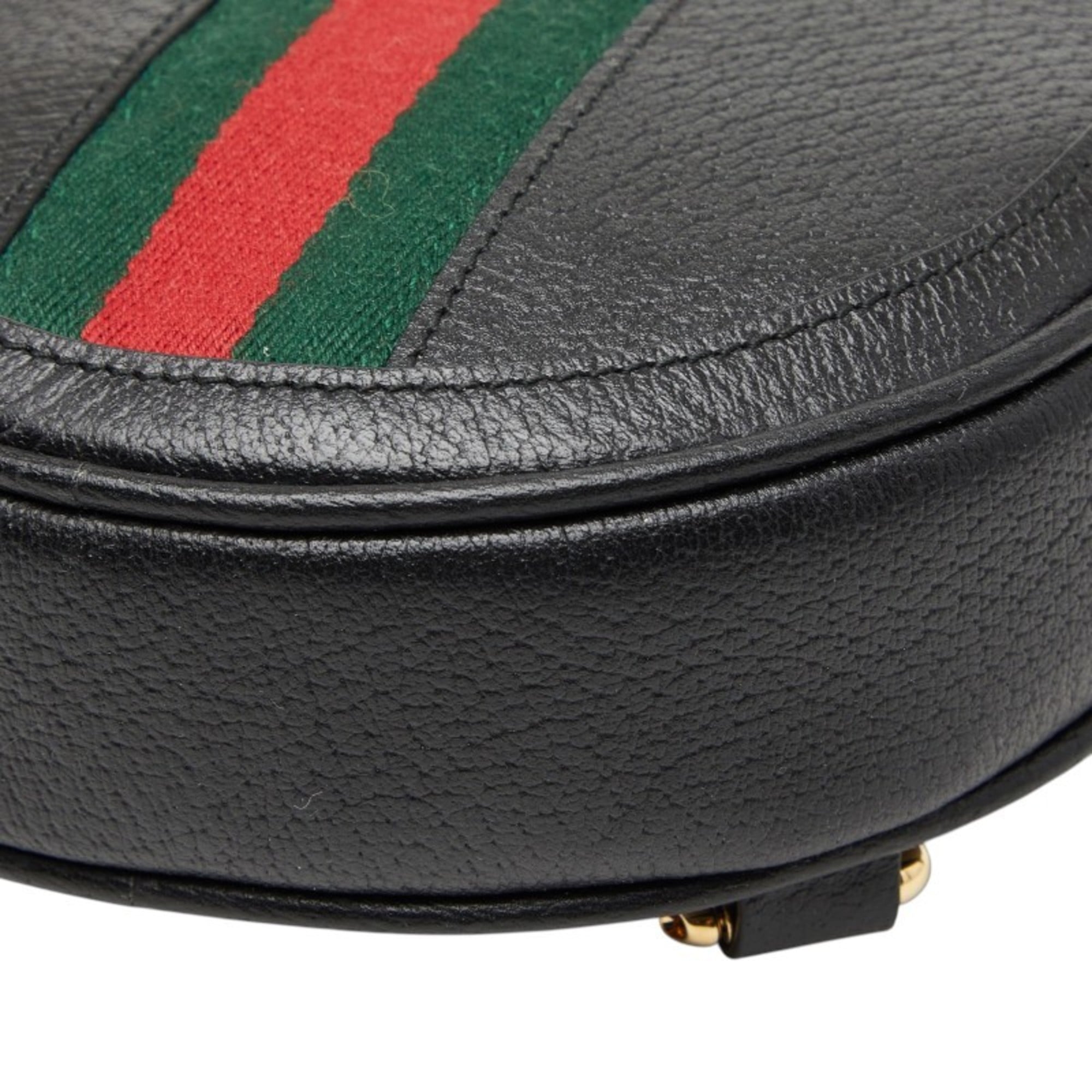 Gucci Black Multi-Color Leather Canvas Backpack (Pre-Owned)