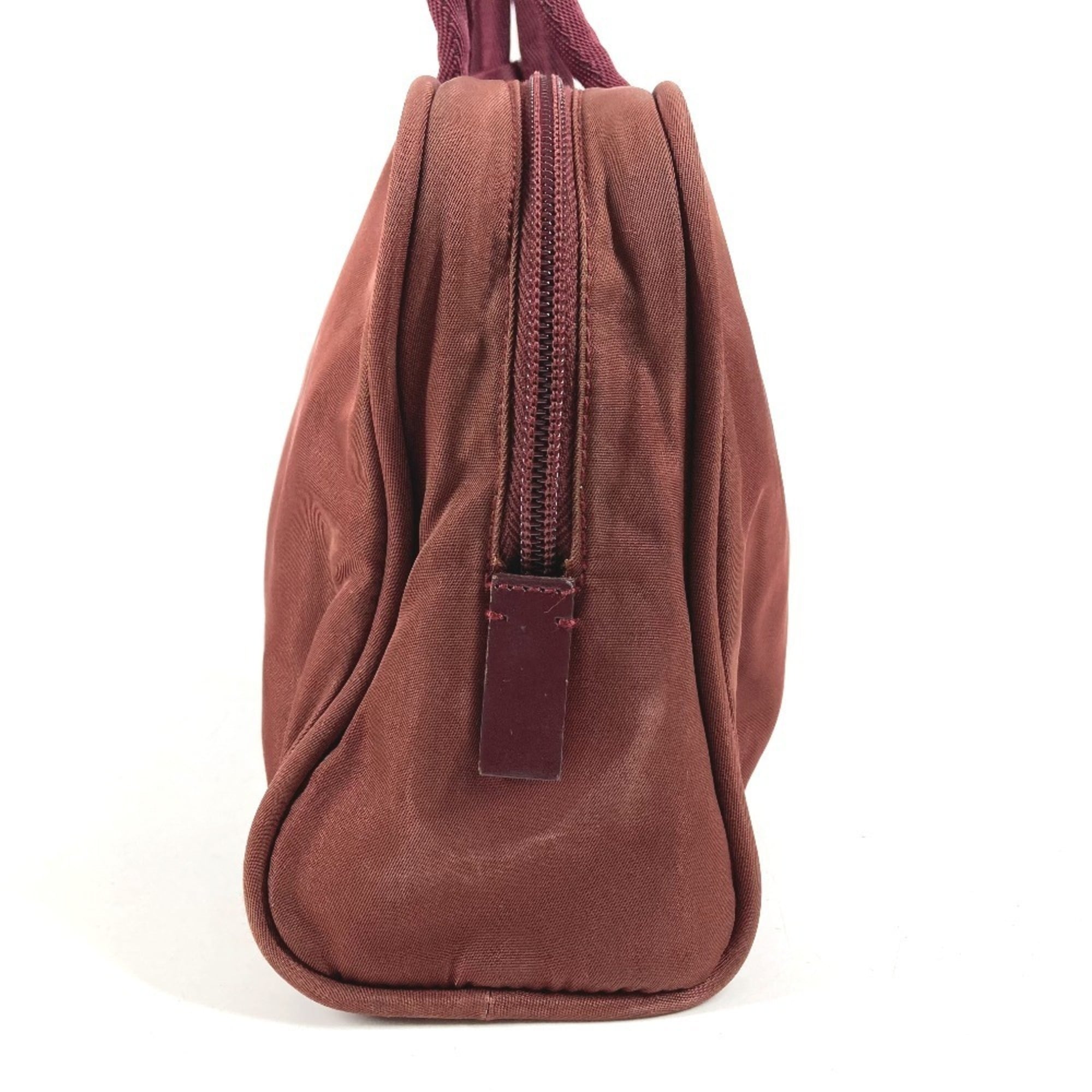 Prada Red Color Nylon Boston Bag Shoulder Bag Tote Bag (Pre-Owned)