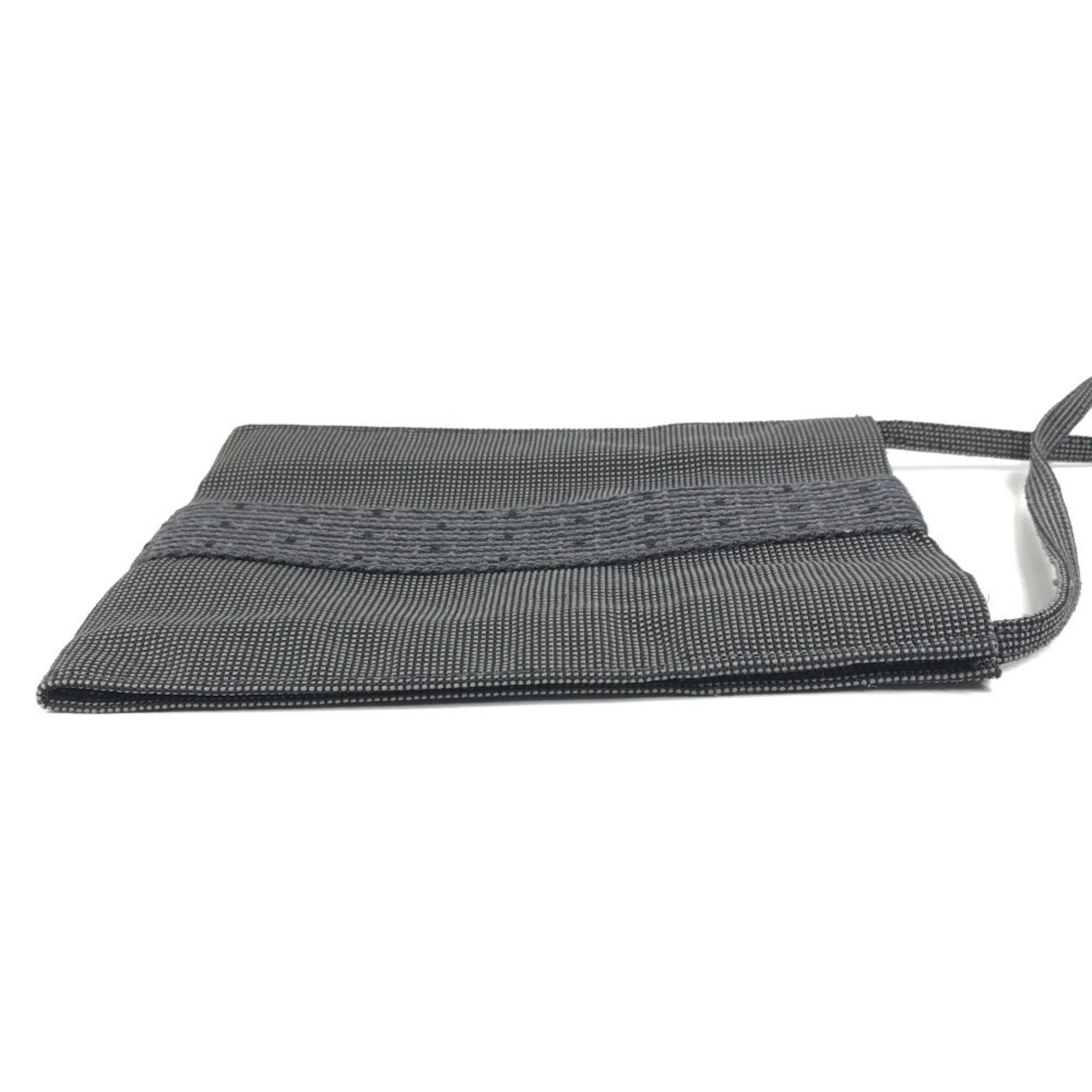 Hermes Gray Polyamide Polyester Pochette Shoulder Bag (Pre-Owned)