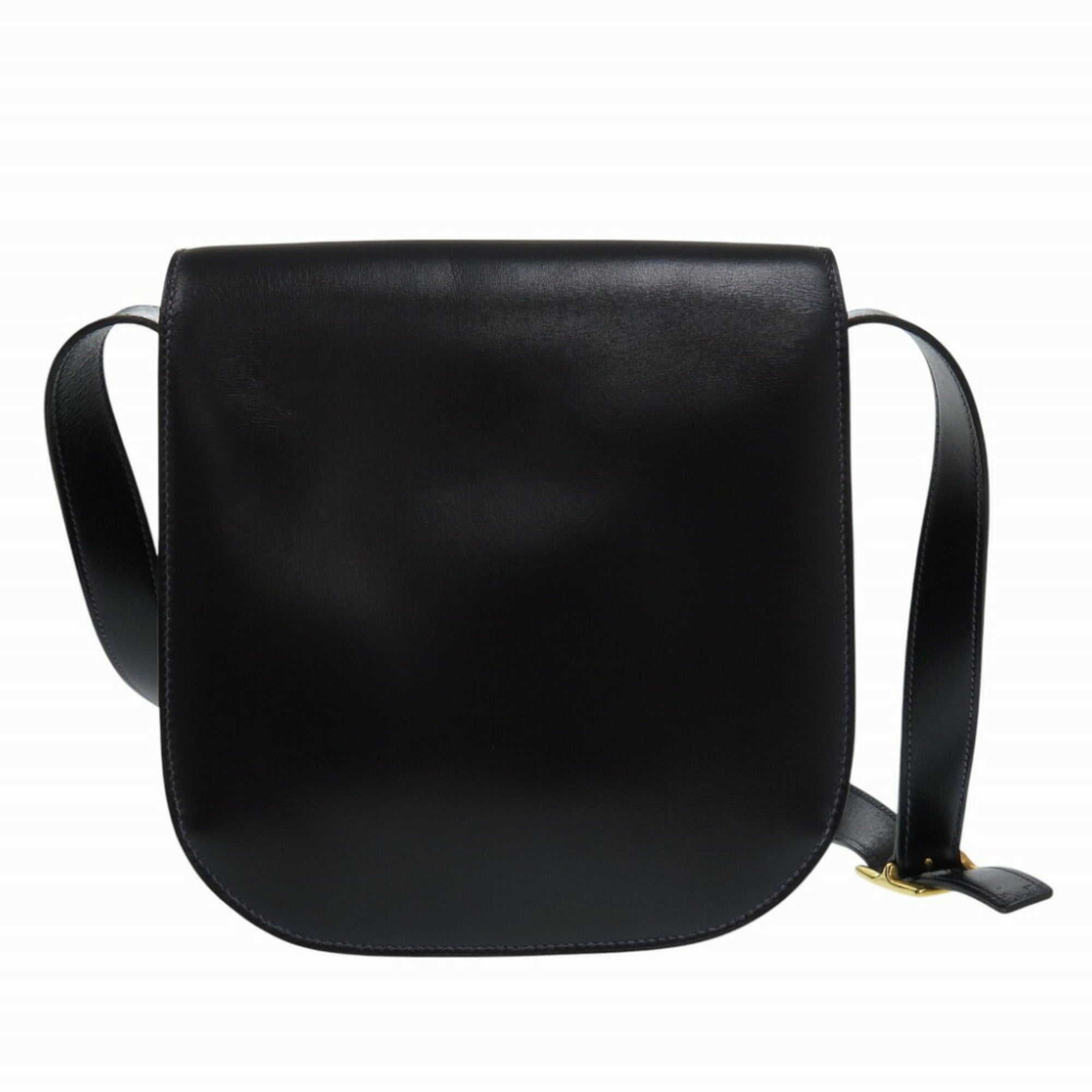 Hermes Black Box Calf Leather Shoulder Bag (Pre-Owned)