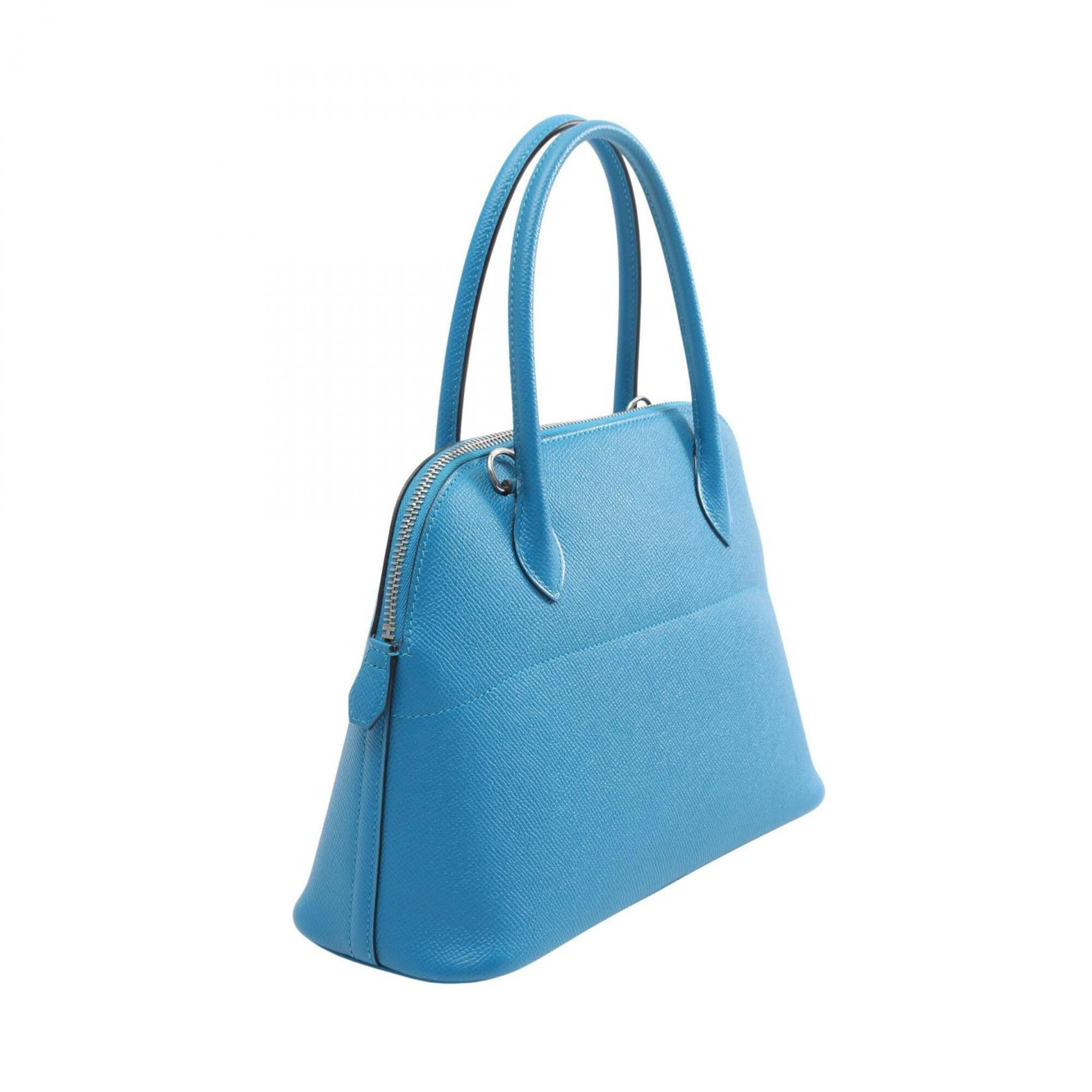 Hermes Blue Epsom Leather Handbag (Pre-Owned)