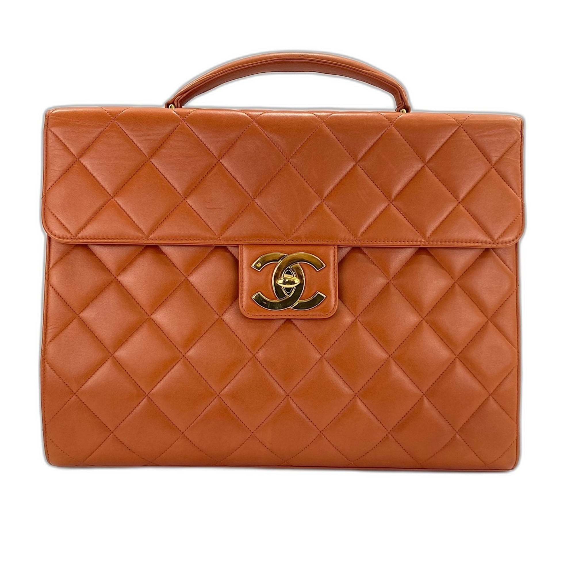 Chanel Orange Handbag (Pre-Owned)