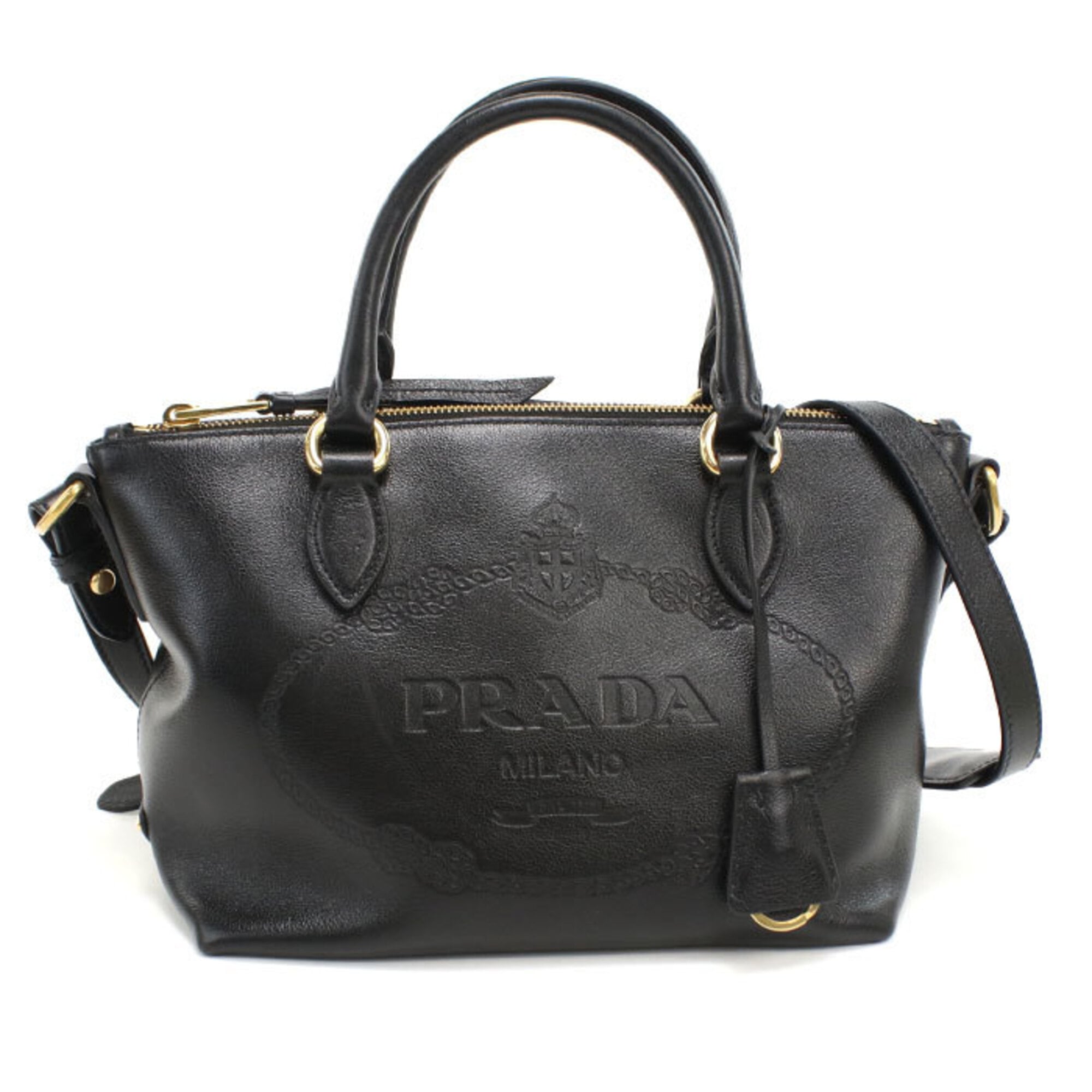 Prada Black Leather Handbag (Pre-Owned)