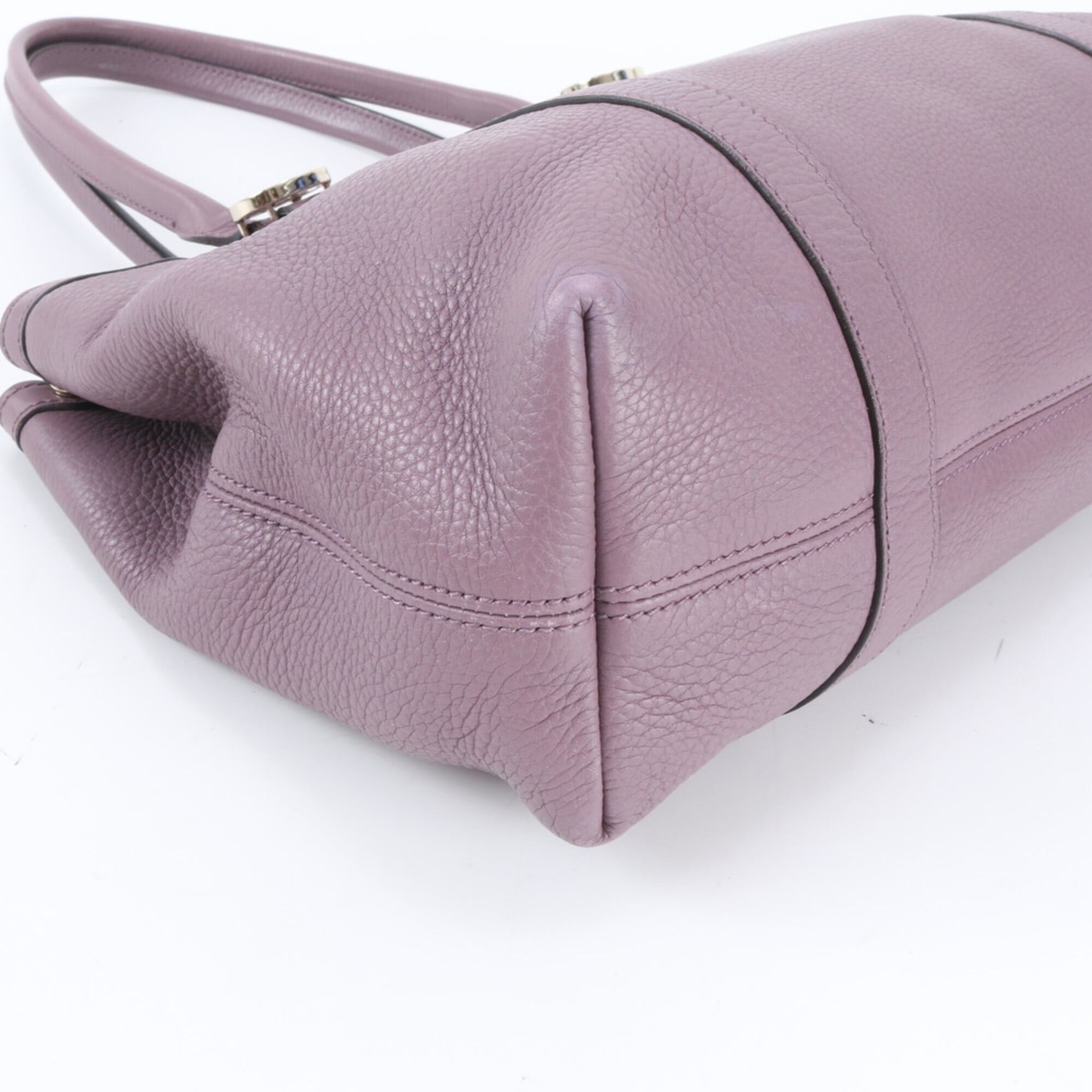 Gucci Miss Gg Purple Leather Handbag (Pre-Owned)