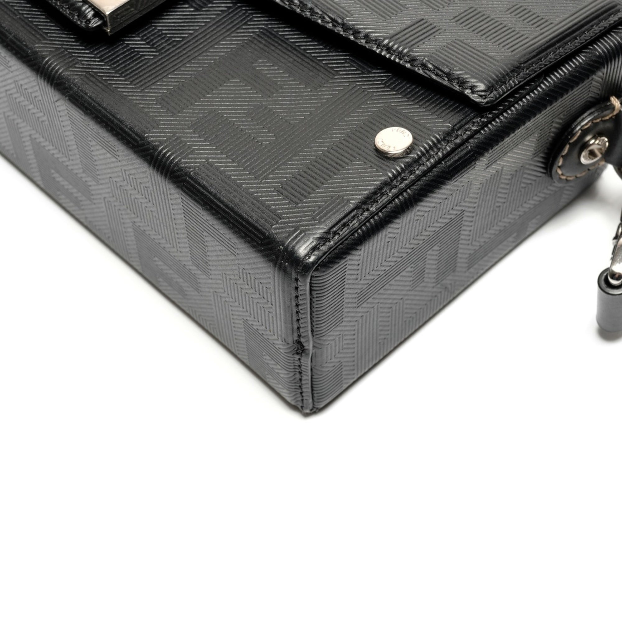 Fendi Black Zucca Shoulder Bag (Pre-Owned)