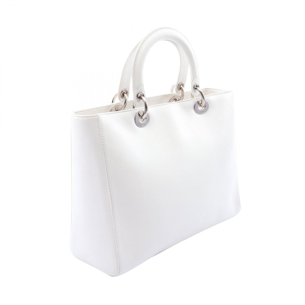 Christian Dior Lady Dior White Leather Handbag (Pre-Owned)