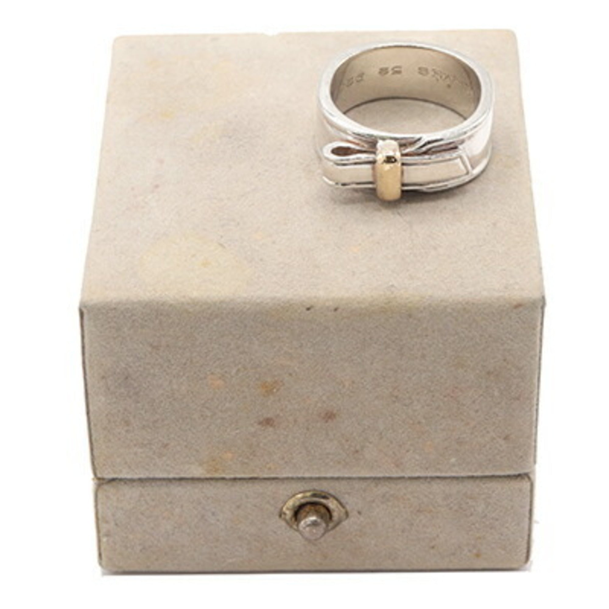 Hermes Yellow Gold (18K) Sterling Silver 925 Band Ring (Pre-Owned)