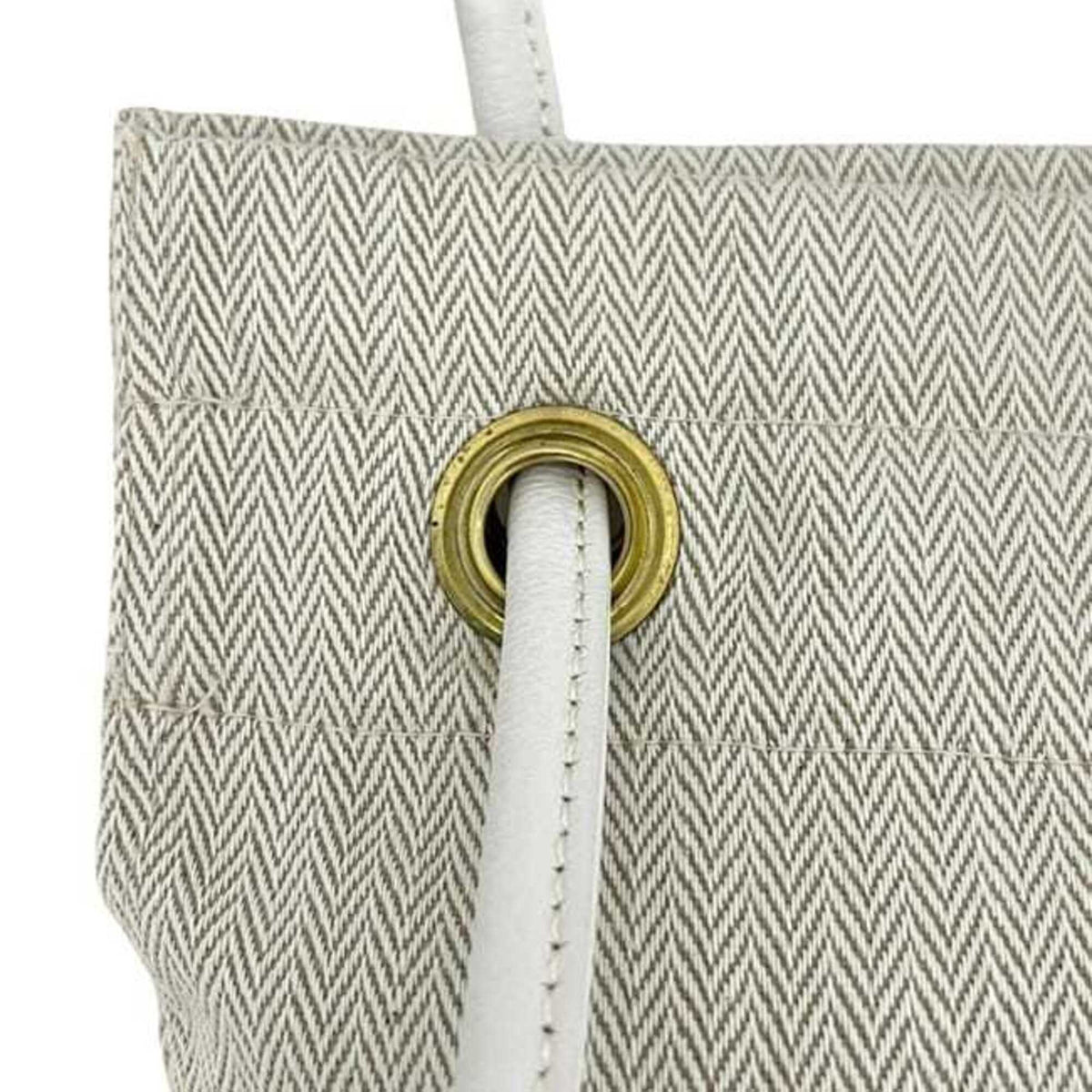 Hermes Beige Natural White Cotton 100% Shoulder Bag Tote Bag (Pre-Owned)
