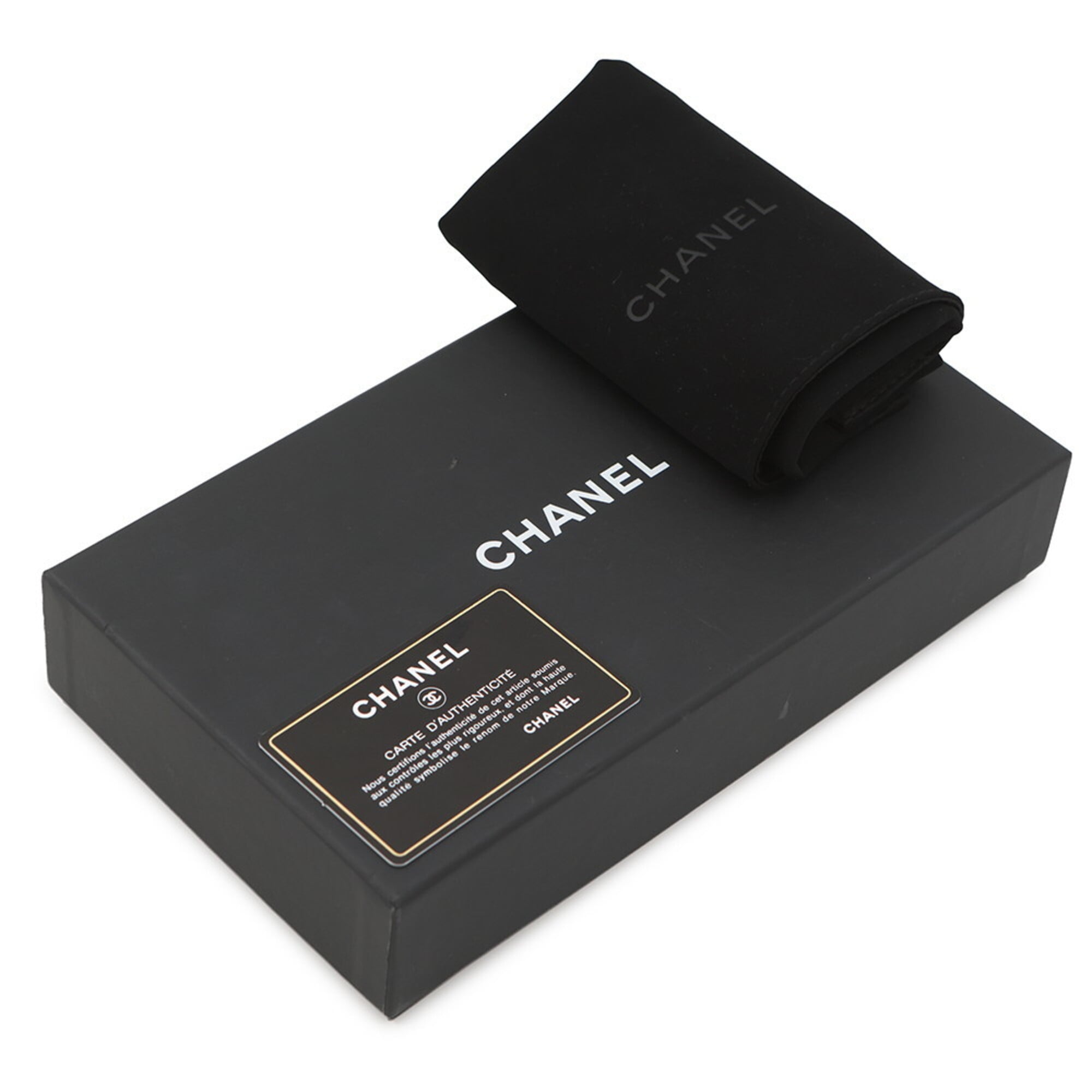 Chanel Light Blue Leather Long Wallet (Bi-Fold) (Pre-Owned)