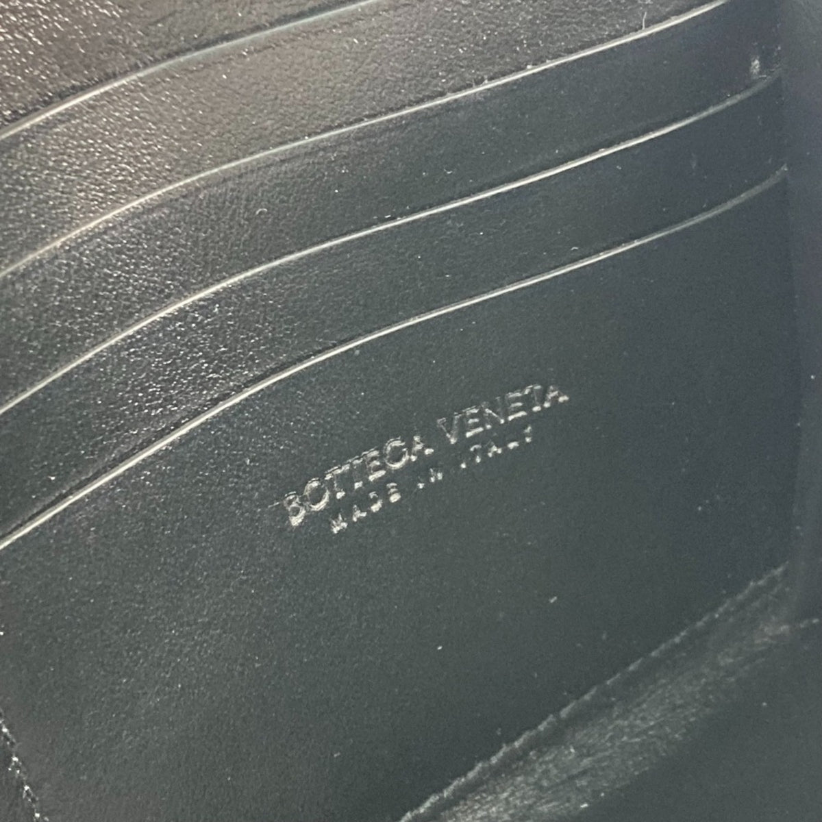 Bottega Veneta Black Leather Long Wallet (Bi-Fold) (Pre-Owned)