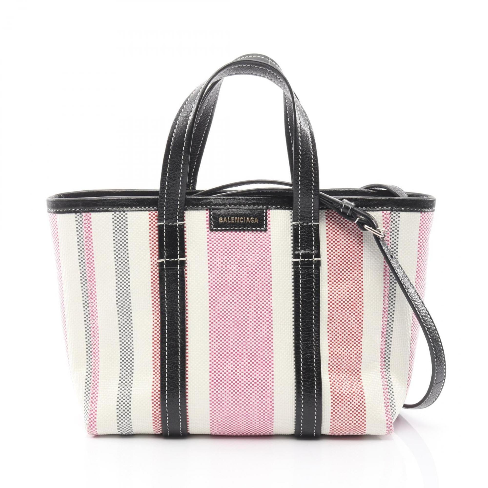 Balenciaga Multi-Color White Canvas Handbag (Pre-Owned)
