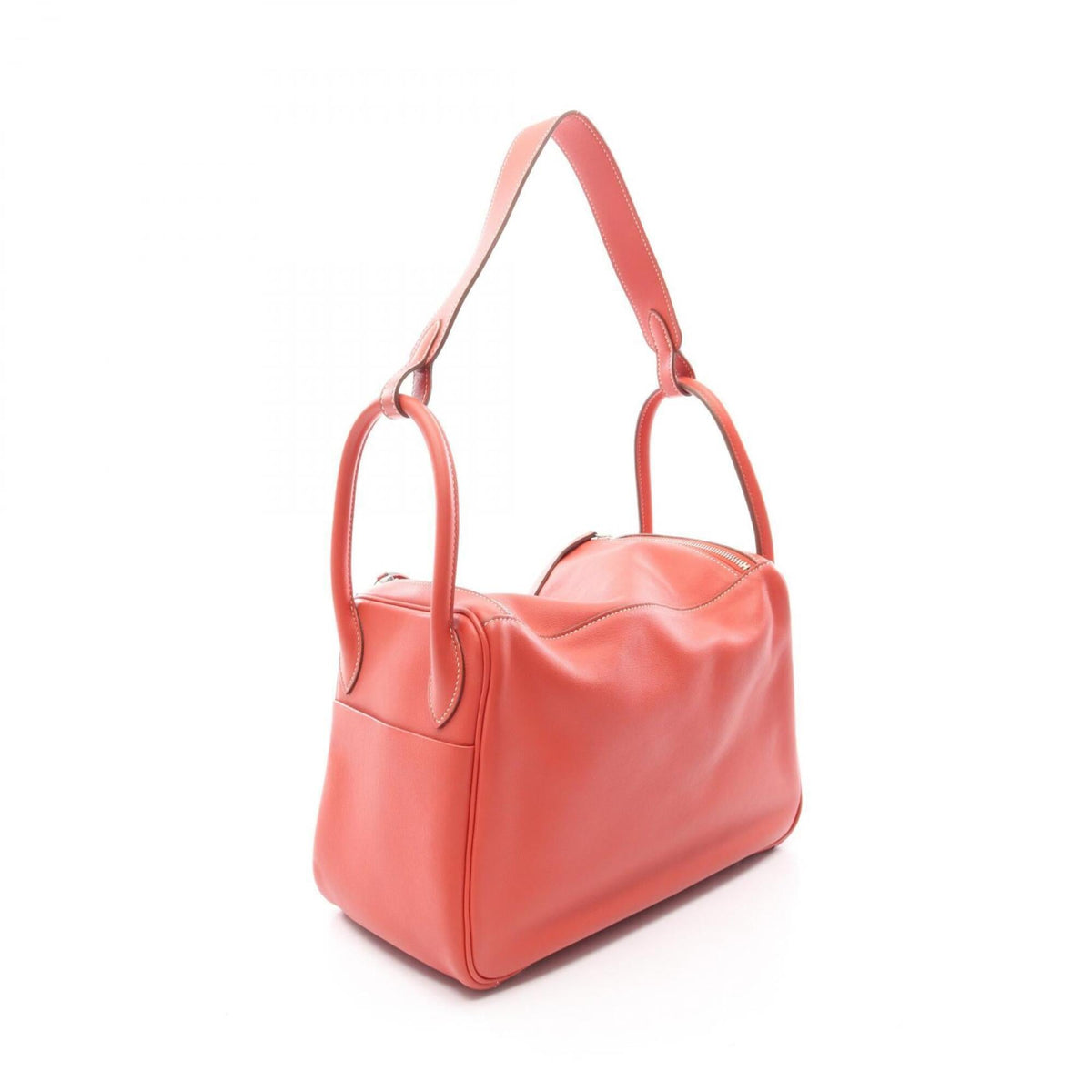 Hermes Orange Swift Leather Leather Handbag Shoulder Bag (Pre-Owned)
