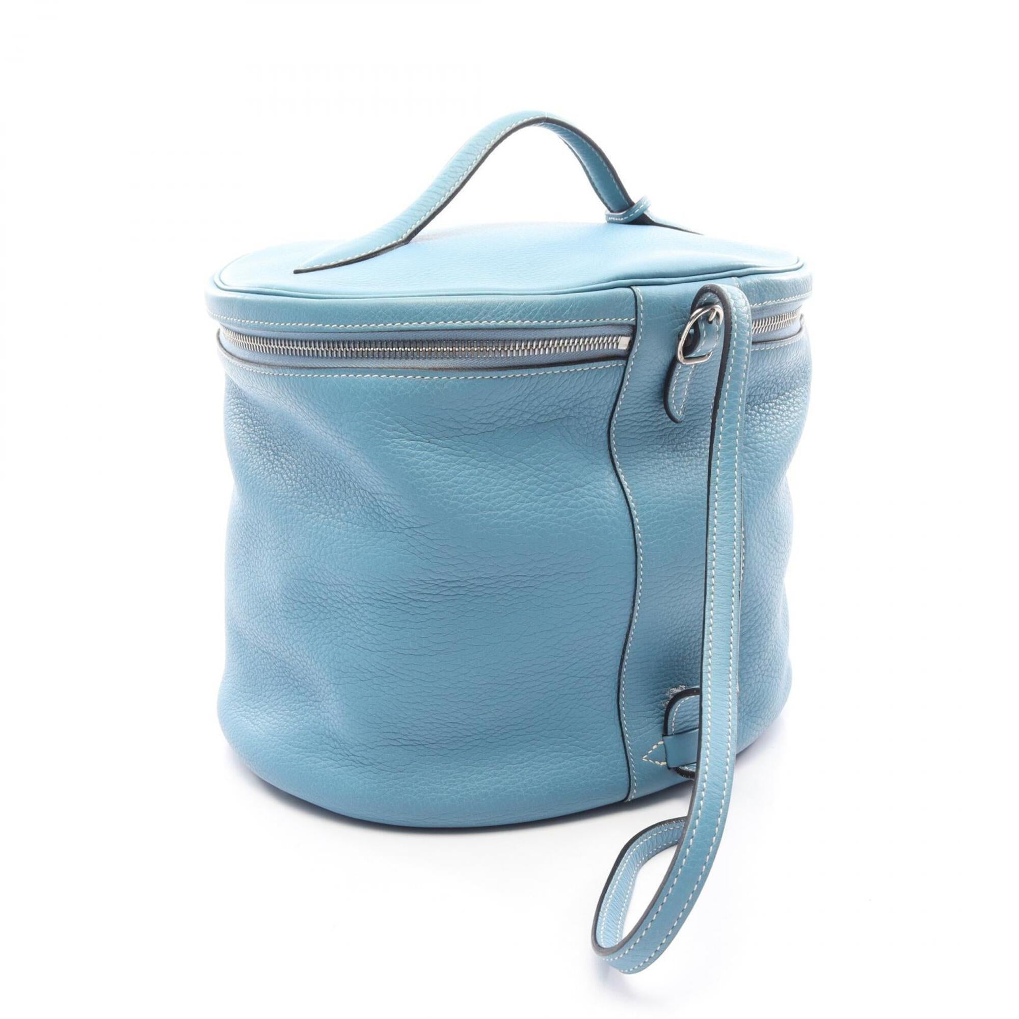 Hermes Blue Taurillon Clemence Leather Handbag (Pre-Owned)